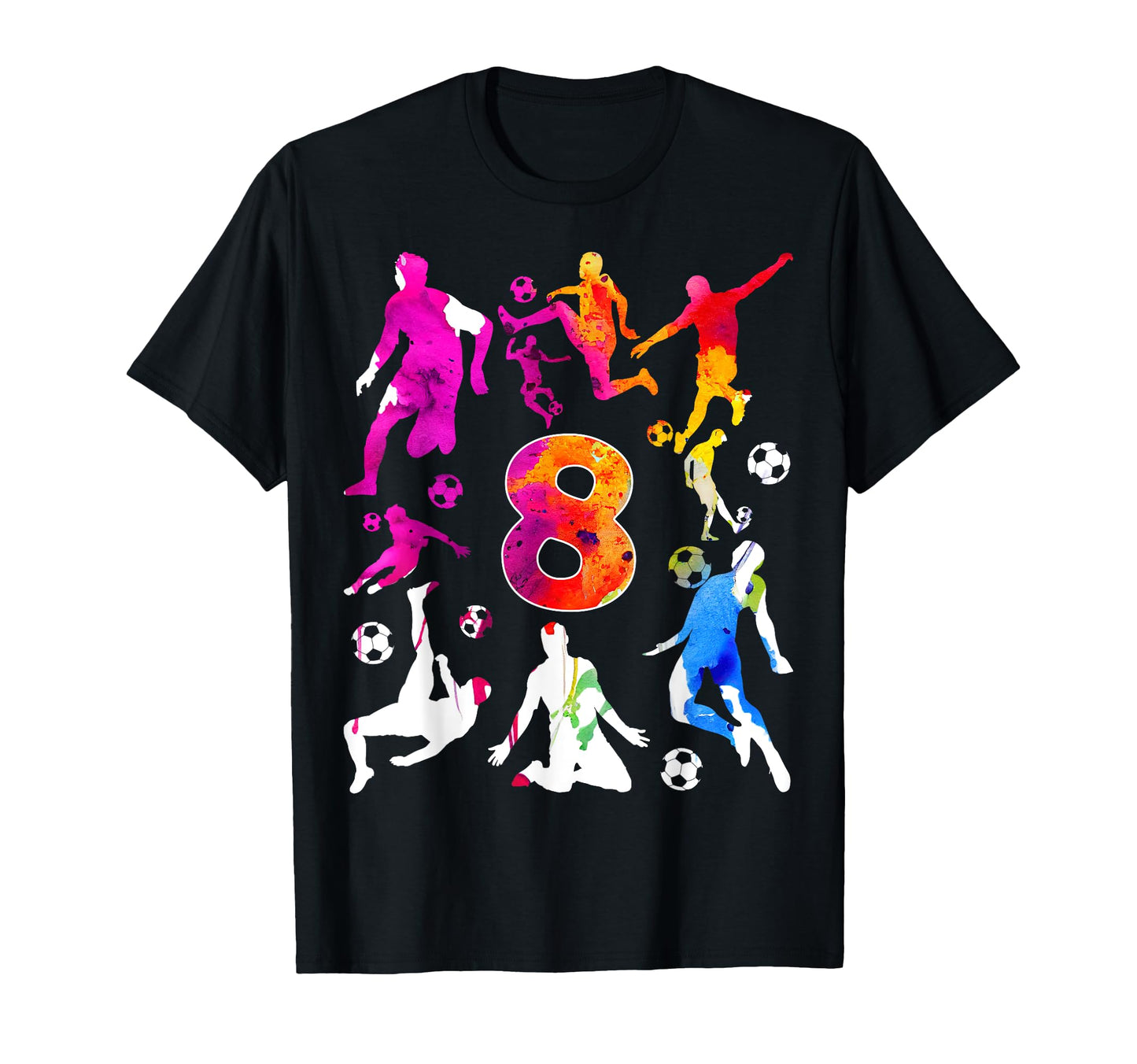 Number 8 Years Soccer 8Th Birthday T-Shirt - Fun Novelty Design for Adults - T-Shirt, Sweatshirt, Hoodie
