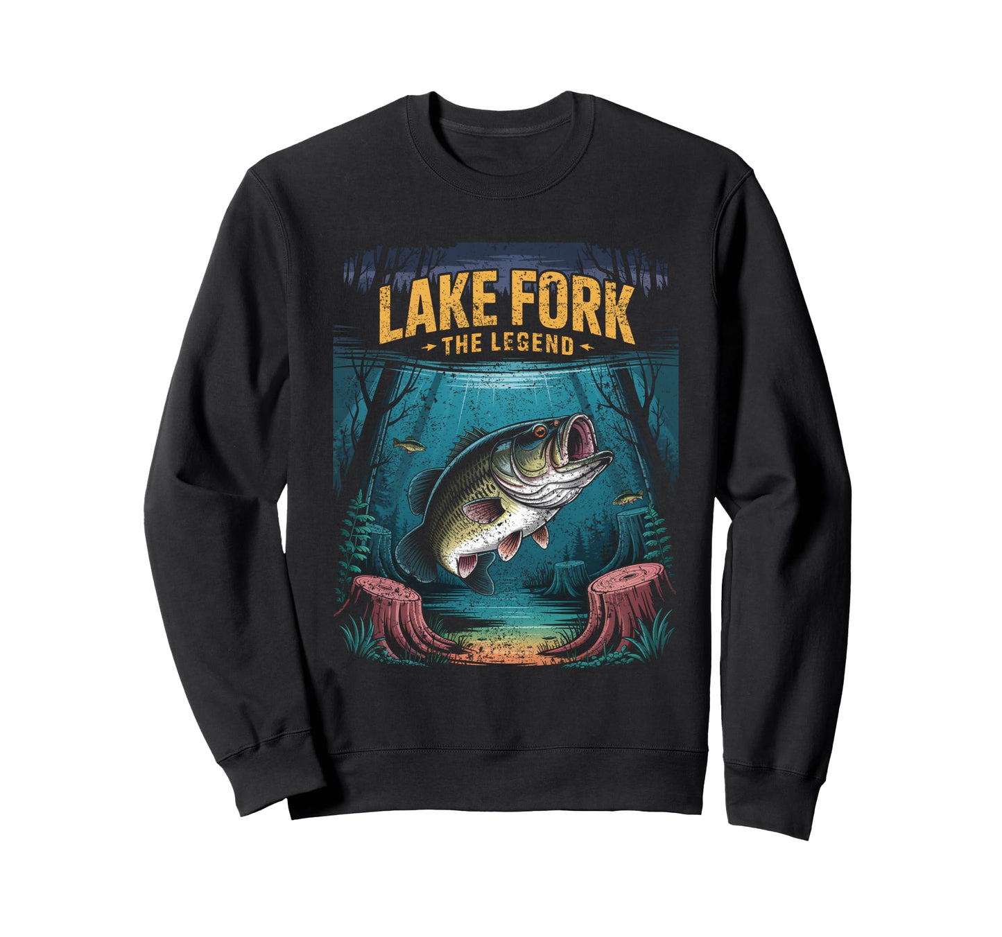 Fly Fishing Lake Fork Legend Sweatshirt - Graphic Print for Adults - T-Shirt, Sweatshirt, Hoodie