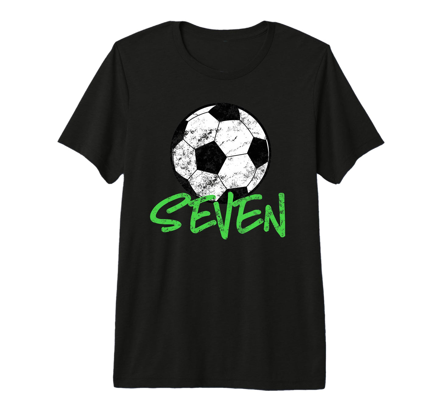 Soccer Player 7Th Birthday 7 Years T-Shirt - Minimalist Print Men Women - T-Shirt, Sweatshirt, Hoodie