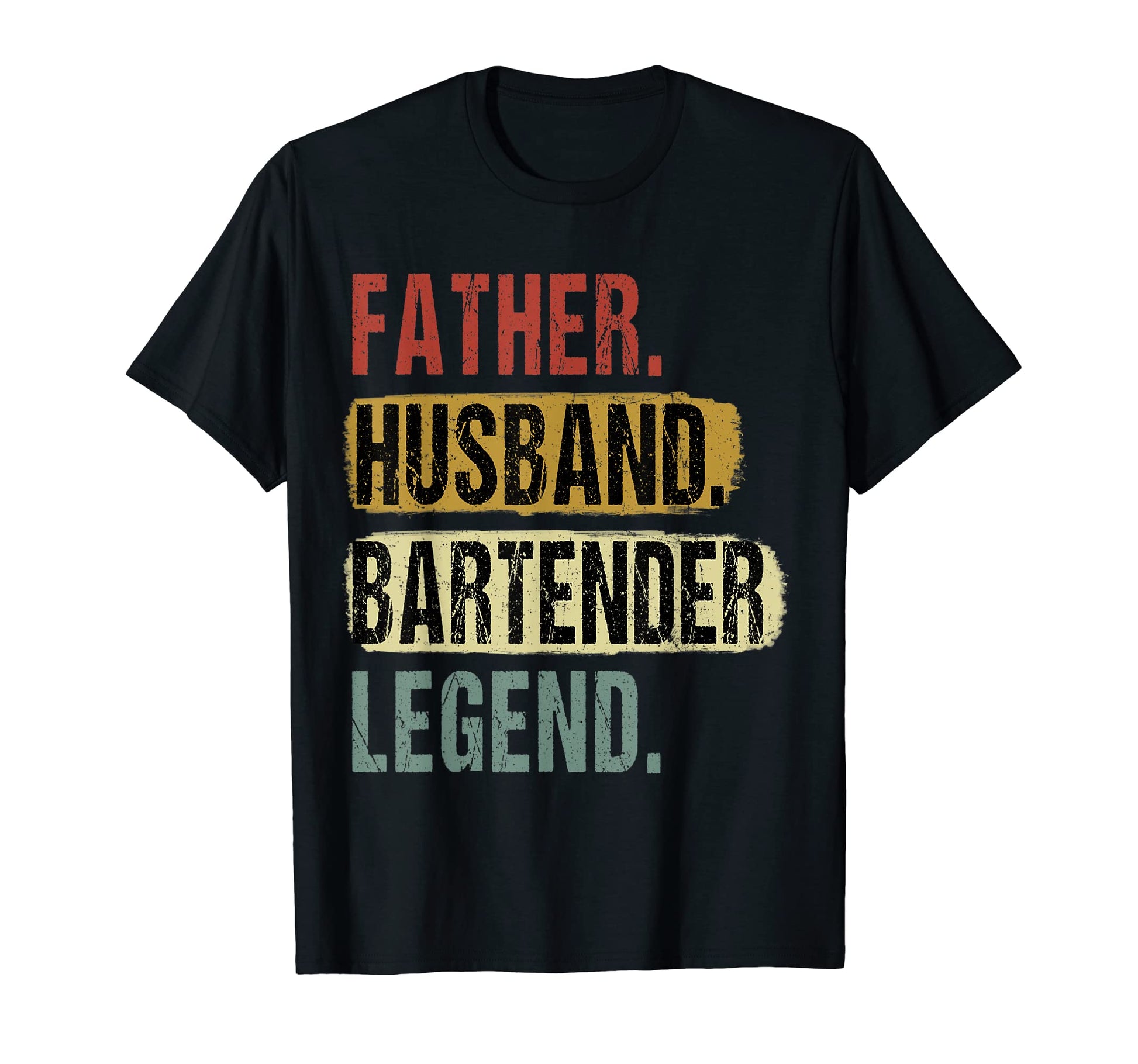 Father Husband Bartender Legend Dad T-Shirt - Minimalist Print Men Women - T-Shirt, Sweatshirt, Hoodie