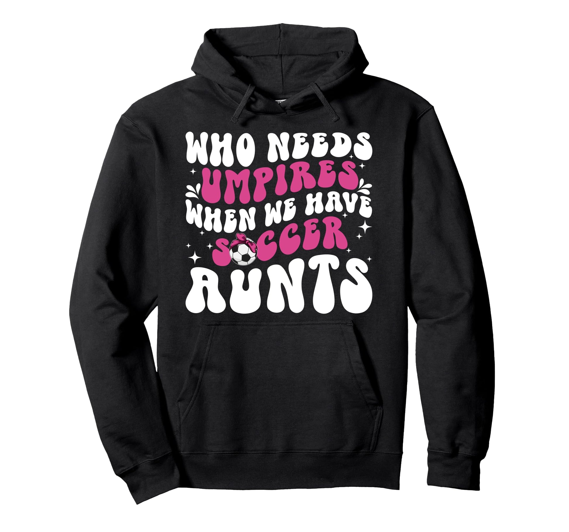 Groovy Soccer Aunt Soccer Player Auntie Hoodie - Minimalist Print Unisex - T-Shirt, Sweatshirt, Hoodie
