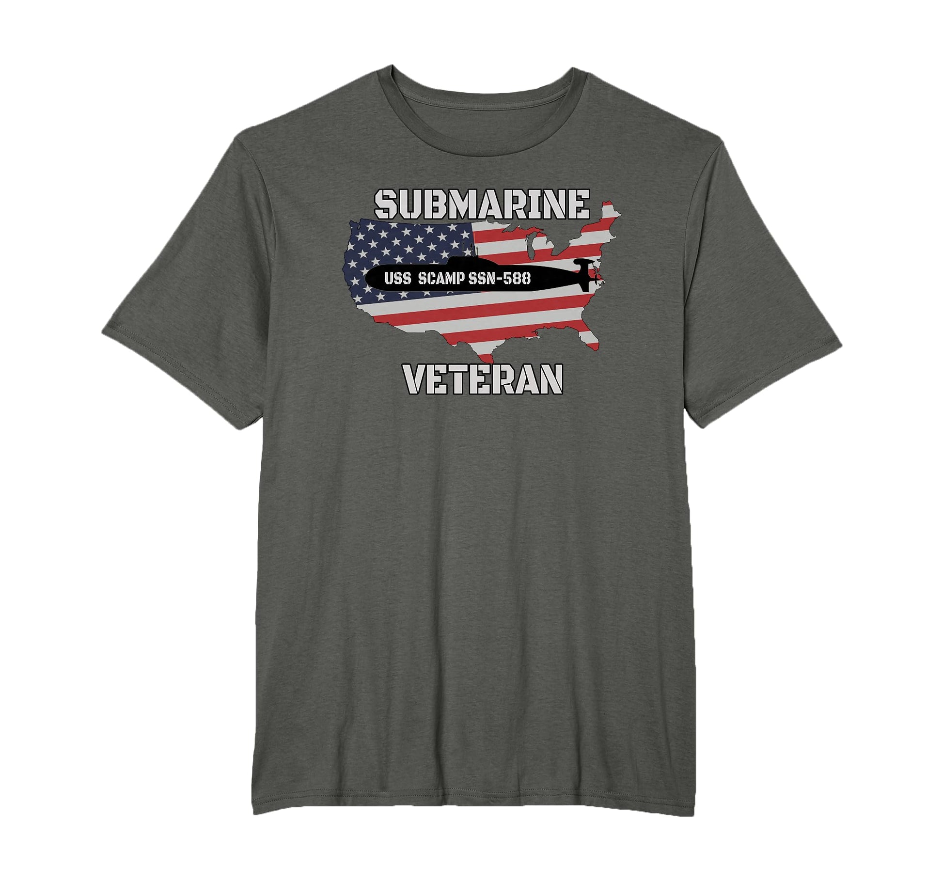 Uss Scamp Ssn 588 Submarine Veterans Day T-Shirt - Custom Art Print Unisex - T-Shirt, Sweatshirt, Hoodie