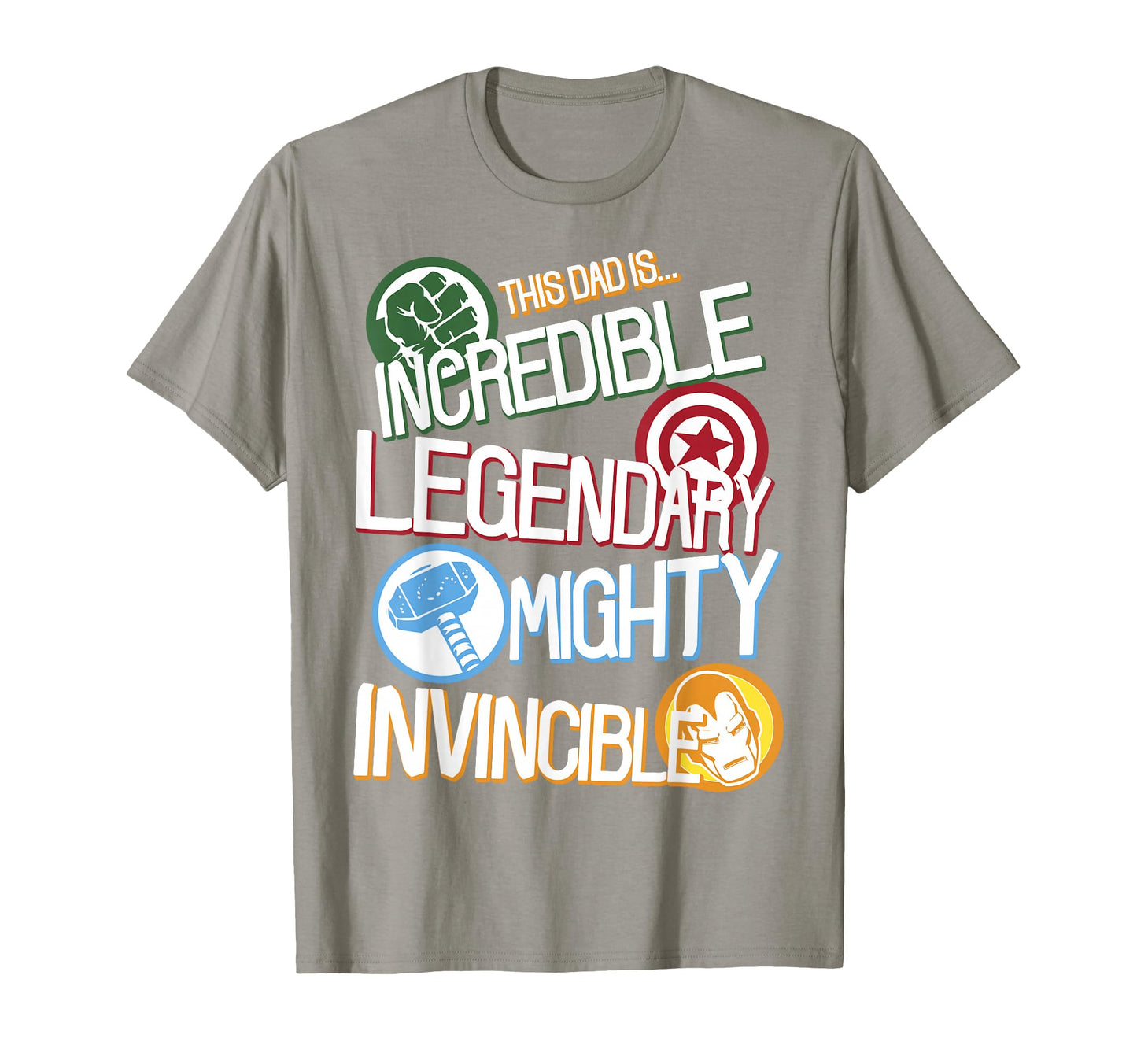 Marvel Avengers Fathers Day Dad Words T-Shirt - Graphic Print for Adults - T-Shirt, Sweatshirt, Hoodie