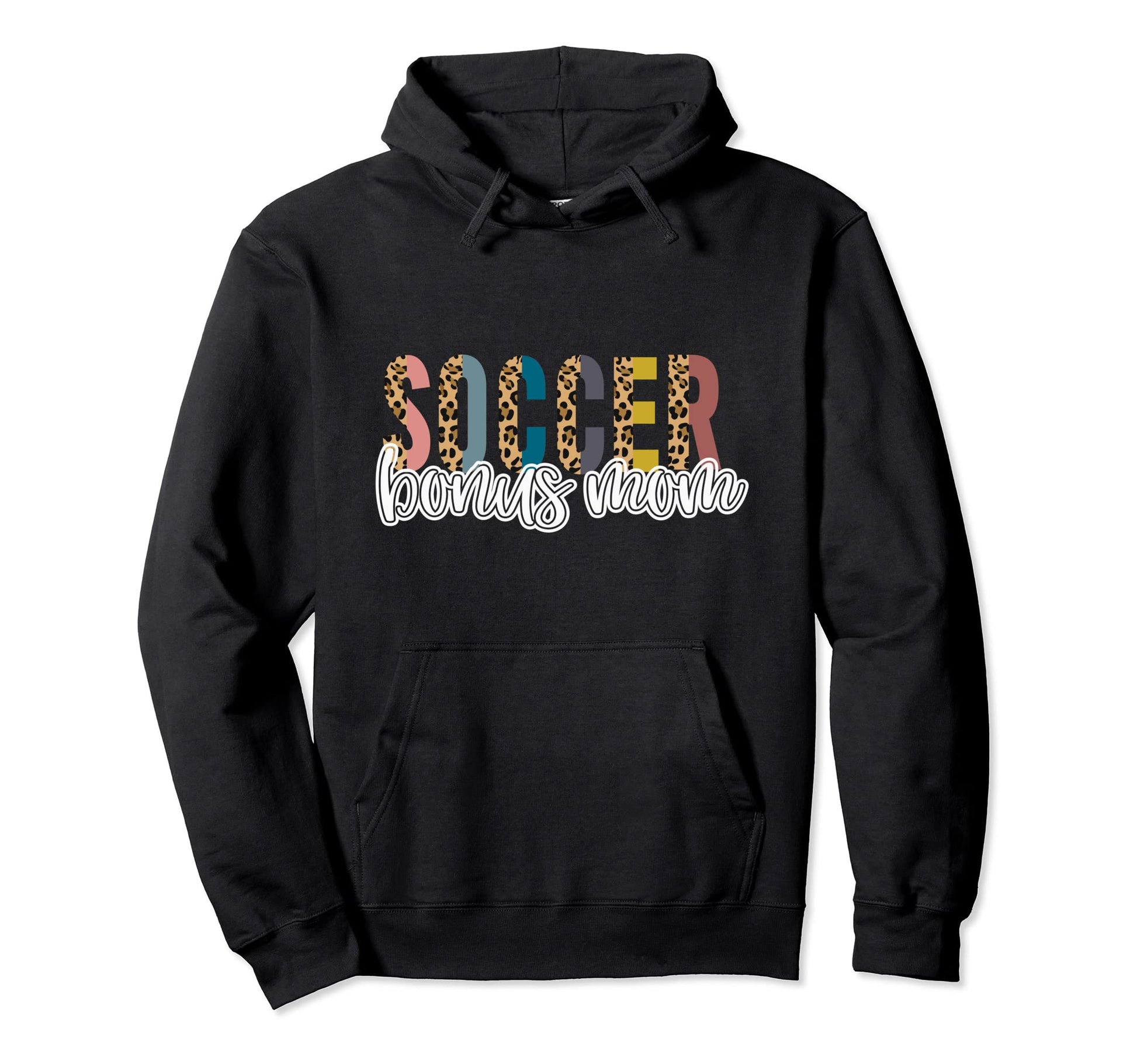 Soccer Bonus Mom Leopard Cheetah Trendy Hoodie - Unique Graphic Men Women - T-Shirt, Sweatshirt, Hoodie