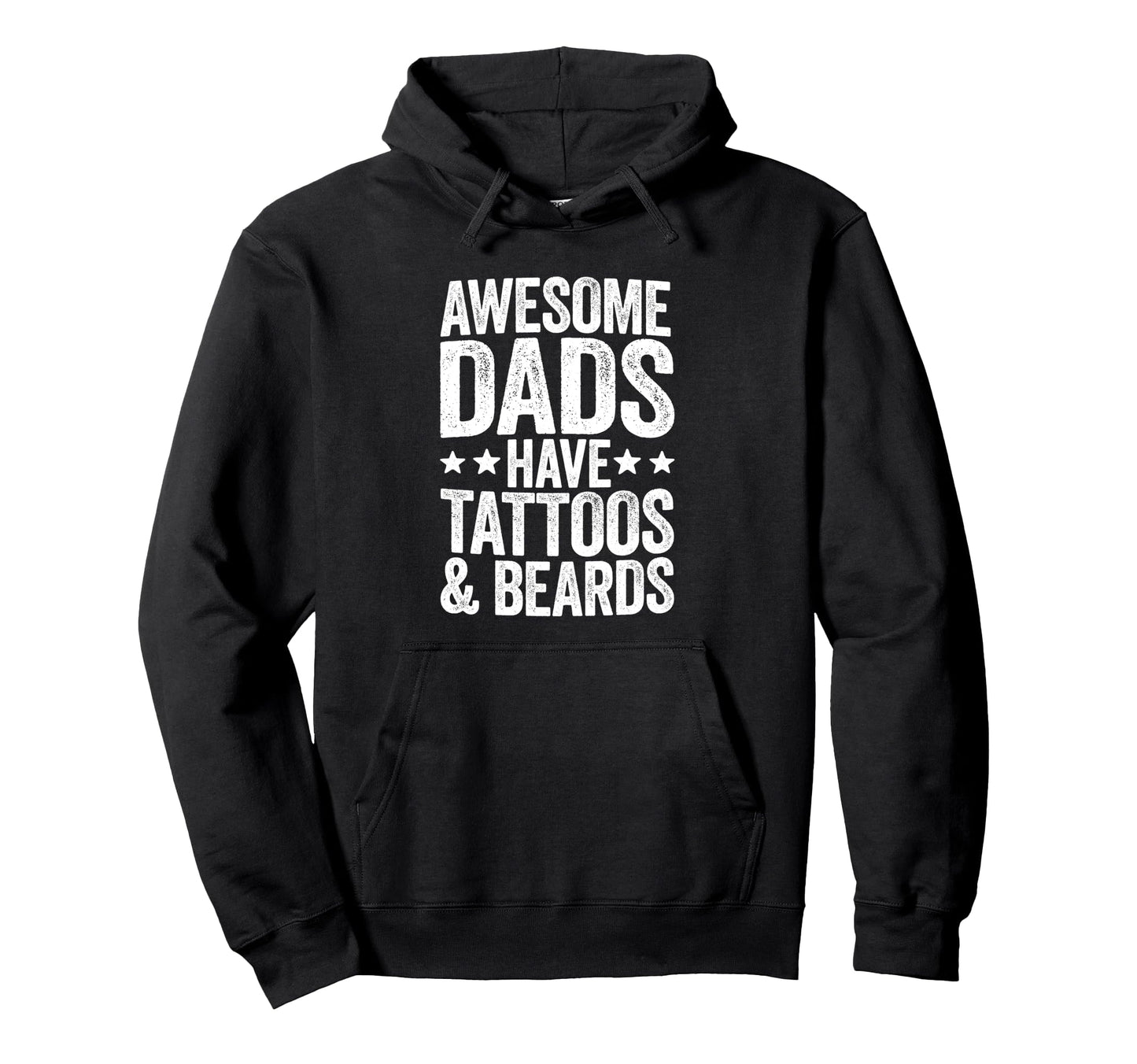 Awesome Dads Have Tattoos And Beards Hoodie - Minimalist Print Unisex - T-Shirt, Sweatshirt, Hoodie