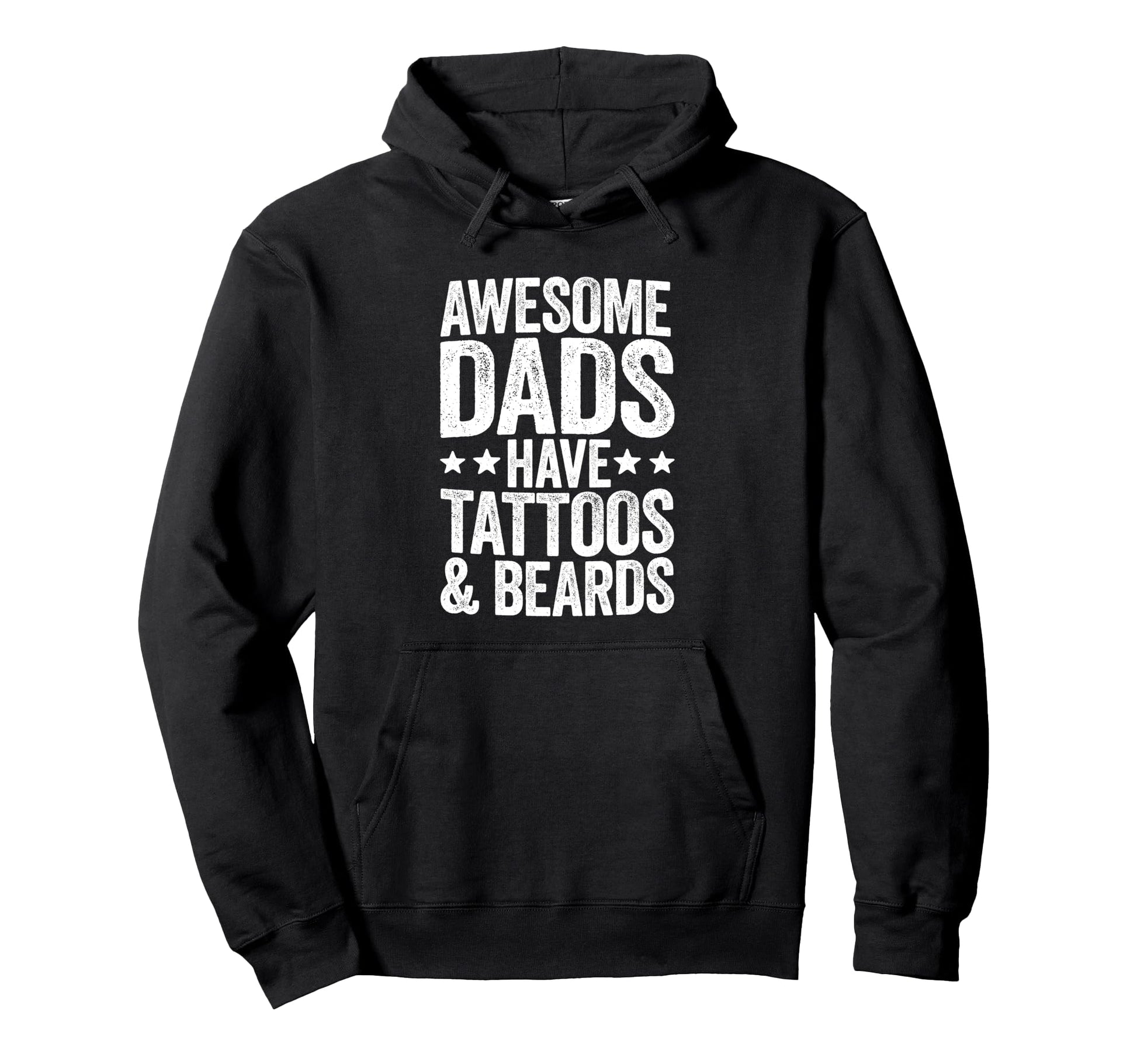 Awesome Dads Have Tattoos And Beards Hoodie - Minimalist Print Unisex - T-Shirt, Sweatshirt, Hoodie