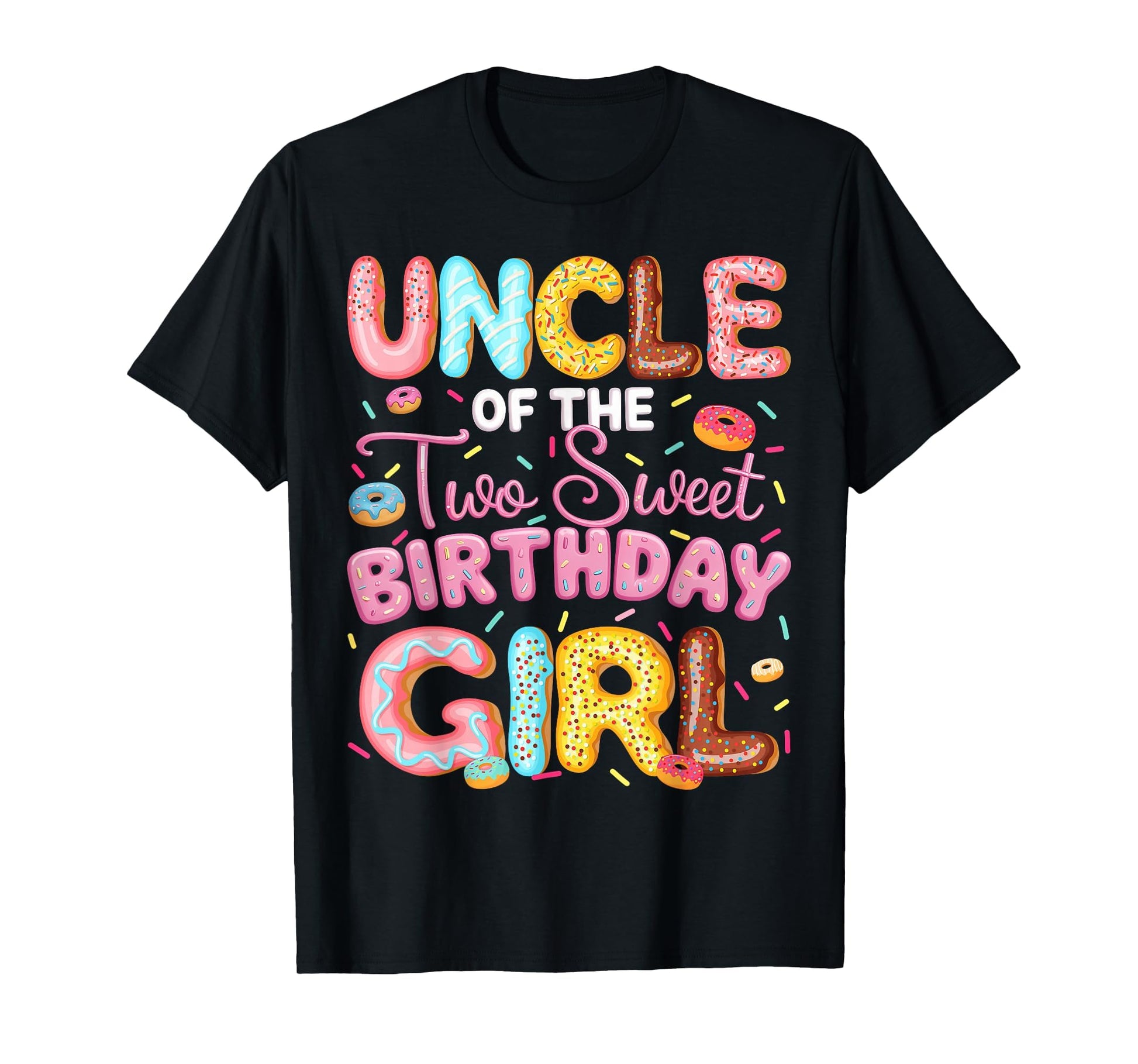 Uncle Two Sweet Birthday Donut 2Nd T-Shirt - Custom Art Print Unisex - T-Shirt, Sweatshirt, Hoodie