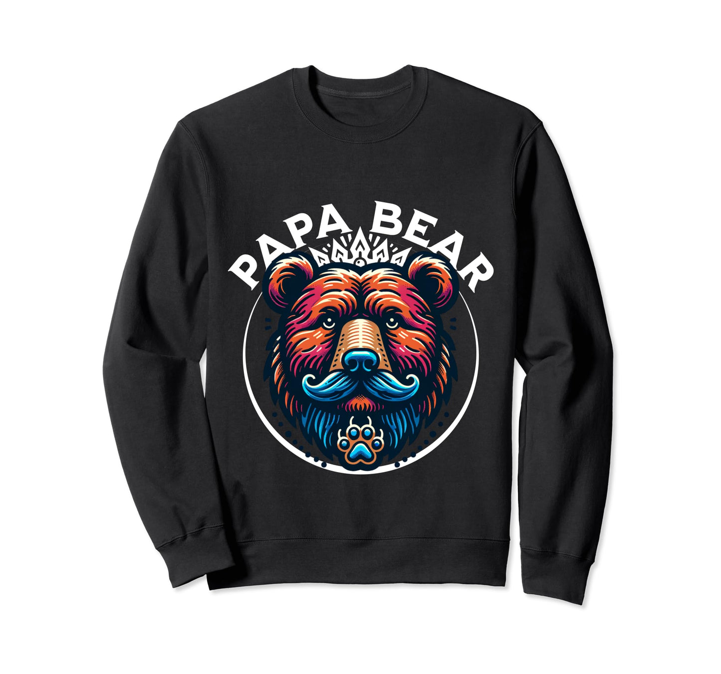 Papa Bear Fathers Day Father Sweatshirt - Trendy Graphic for Adults - T-Shirt, Sweatshirt, Hoodie