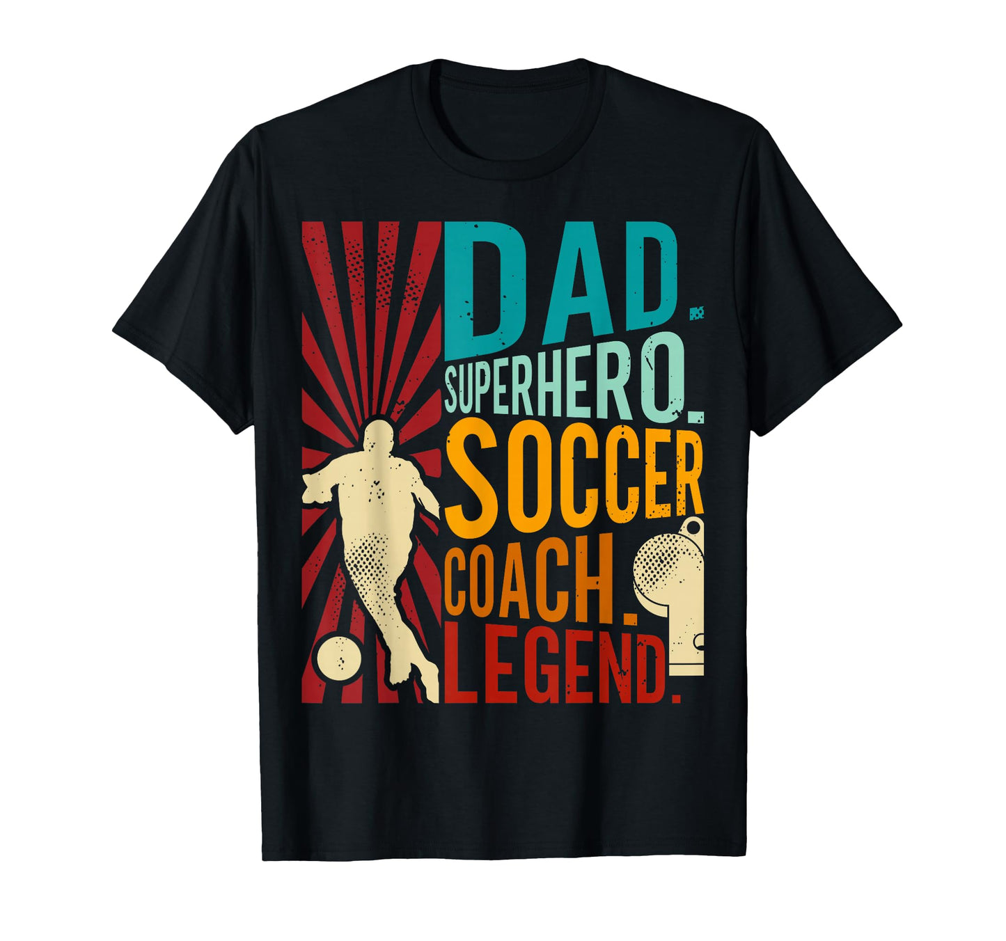 Soccer Coach Dad Superhero Father T-Shirt - Custom Art Print Men Women - T-Shirt, Sweatshirt, Hoodie