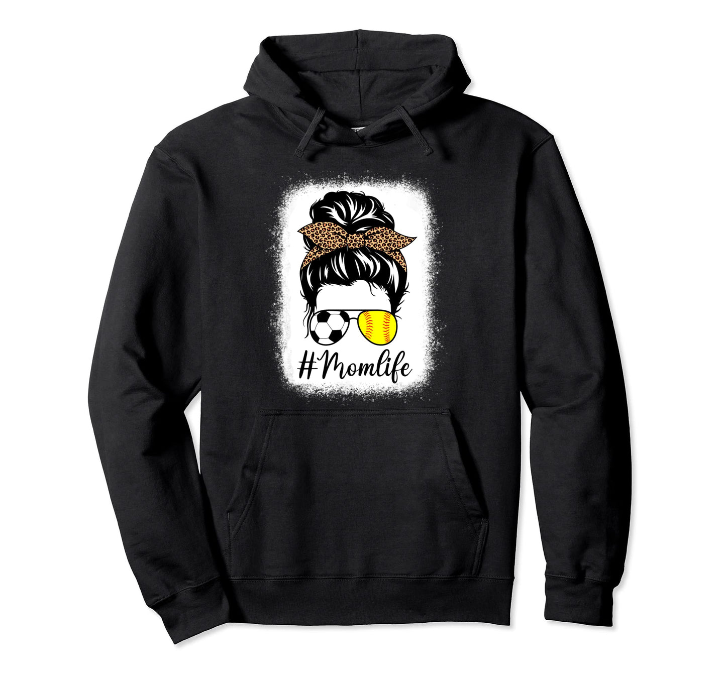 Mothers Day Softball And Soccer Mom Hoodie - Fun Novelty Design for Adults - T-Shirt, Sweatshirt, Hoodie