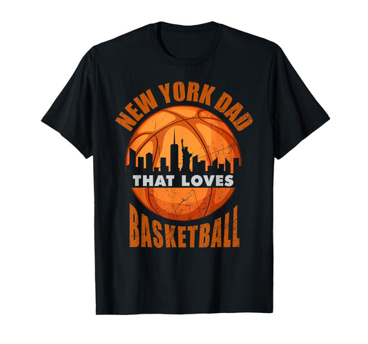 Basketball New York Dad T-Shirt - Minimalist Print for Adults - T-Shirt, Sweatshirt, Hoodie