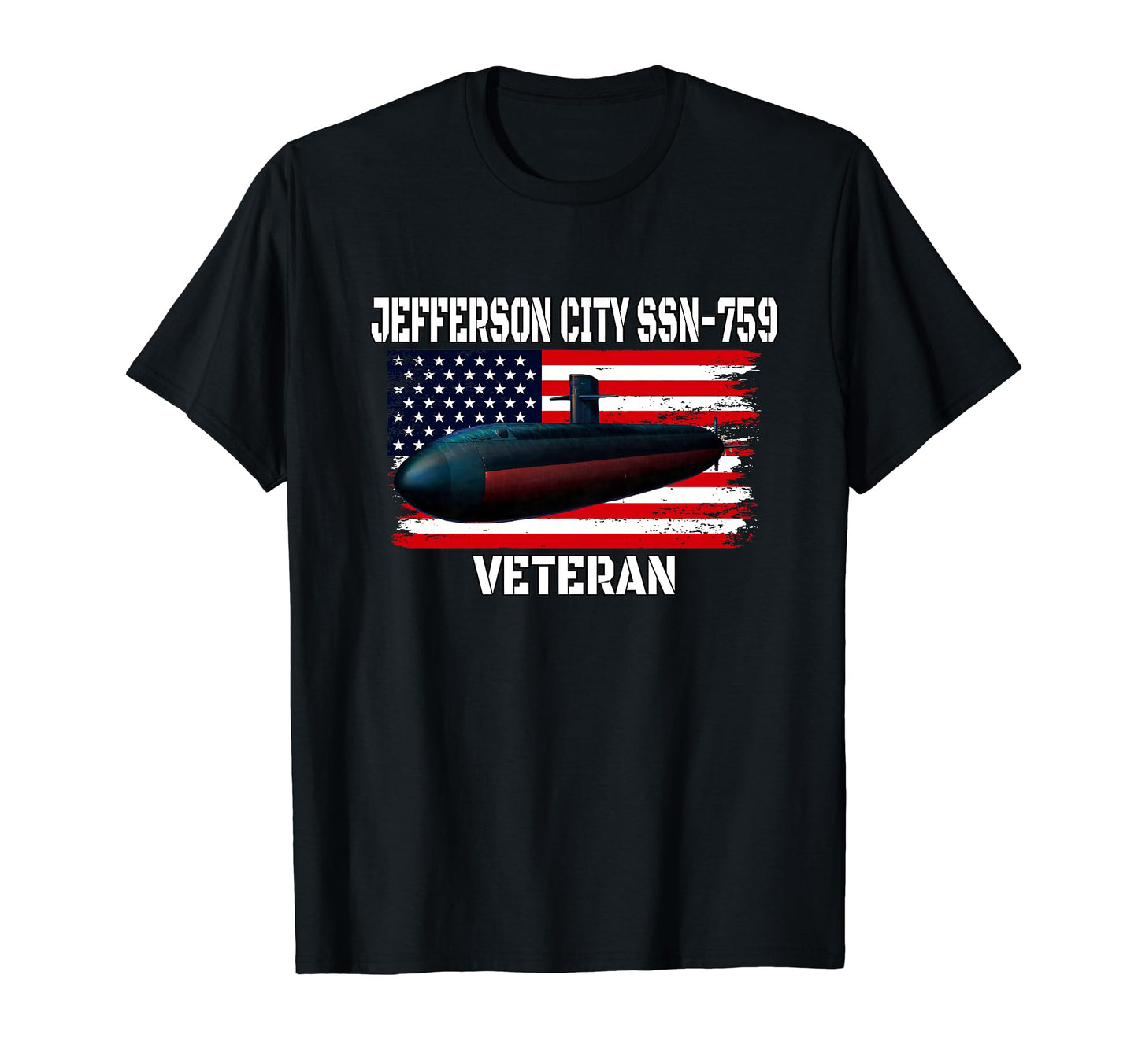 Submarine Uss Jefferson City Ssn 759 T-Shirt - Trendy Graphic for Adults - T-Shirt, Sweatshirt, Hoodie