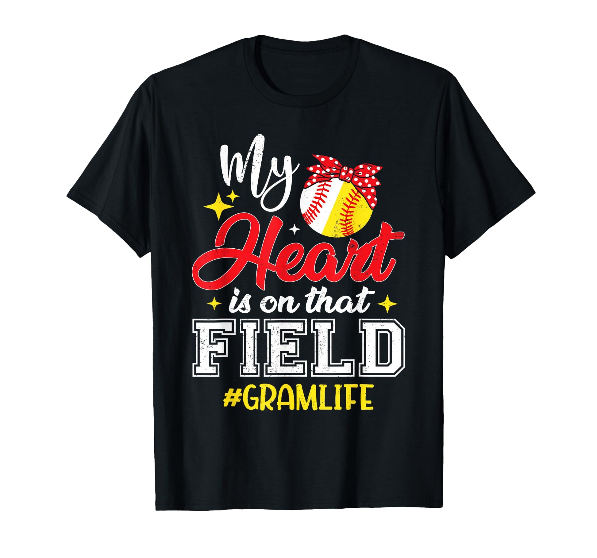 My Heart Is That Field Softball Baseball T-Shirt - Unique Graphic Unisex - T-Shirt, Sweatshirt, Hoodie