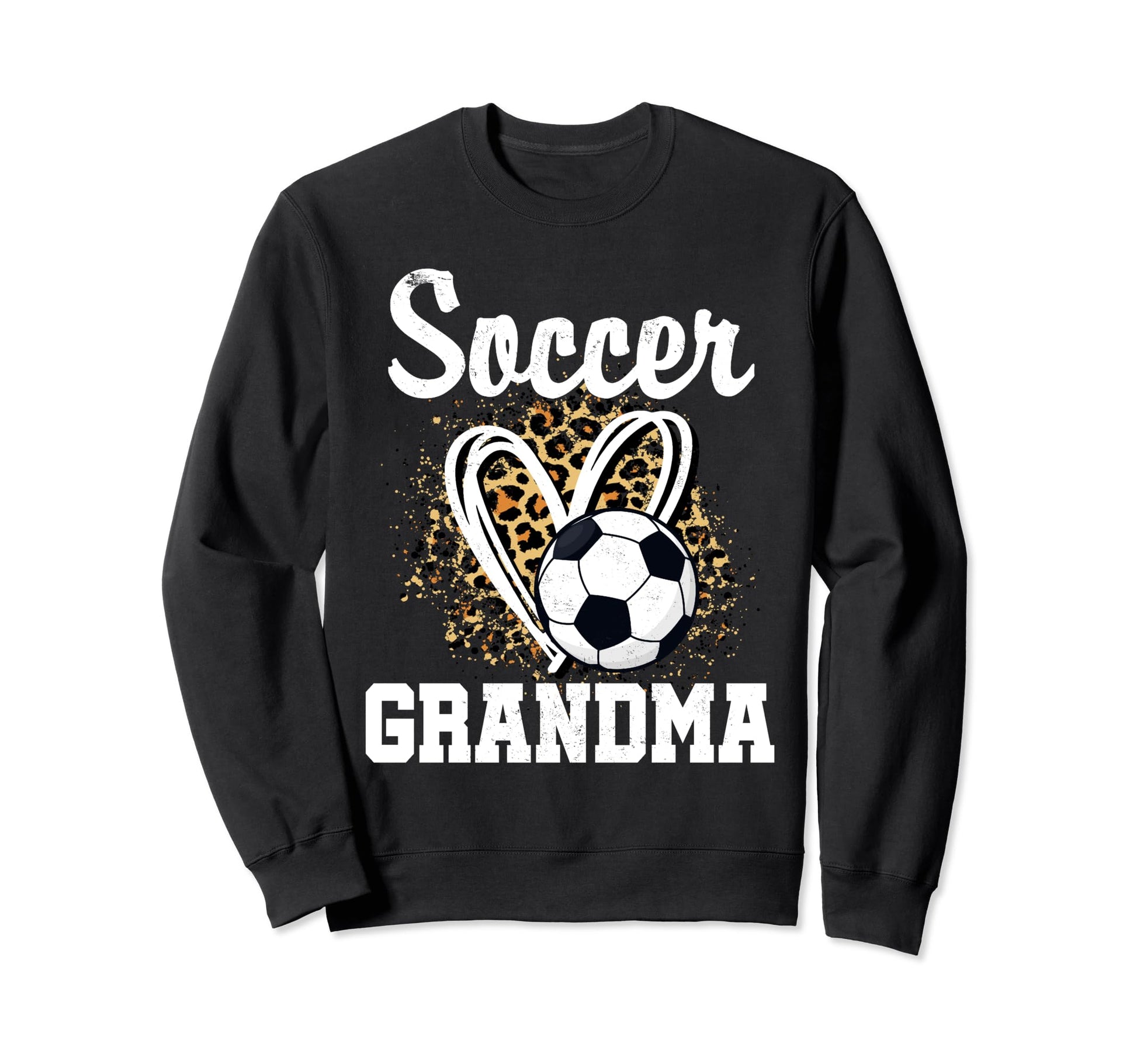 Soccer Grandma Leopard Heart Matching Sweatshirt - Trendy Graphic Unisex - T-Shirt, Sweatshirt, Hoodie