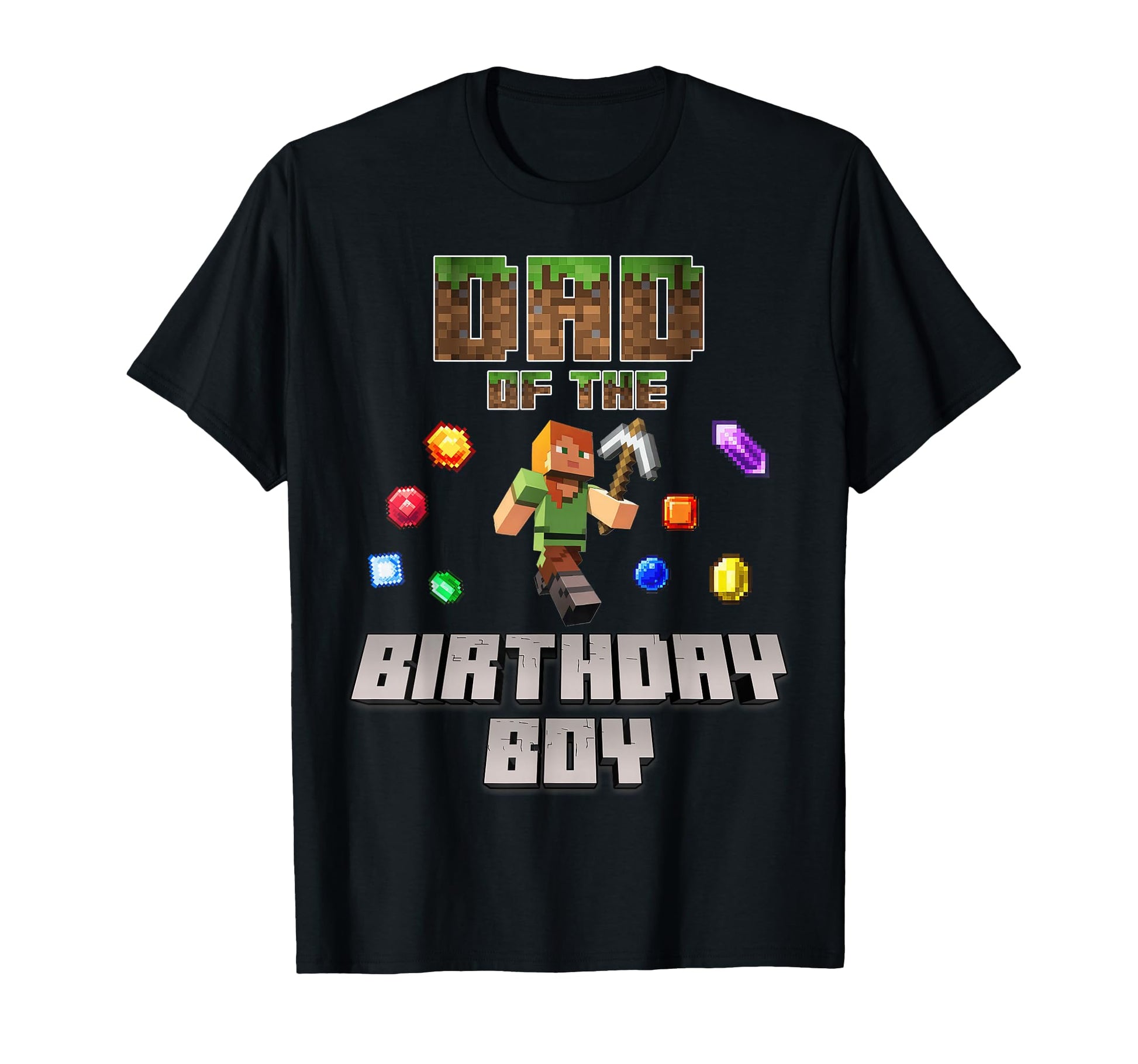 Dad Birthday Video Gamer Pixel Number T-Shirt - Custom Art Print Unisex - T-Shirt, Sweatshirt, Hoodie