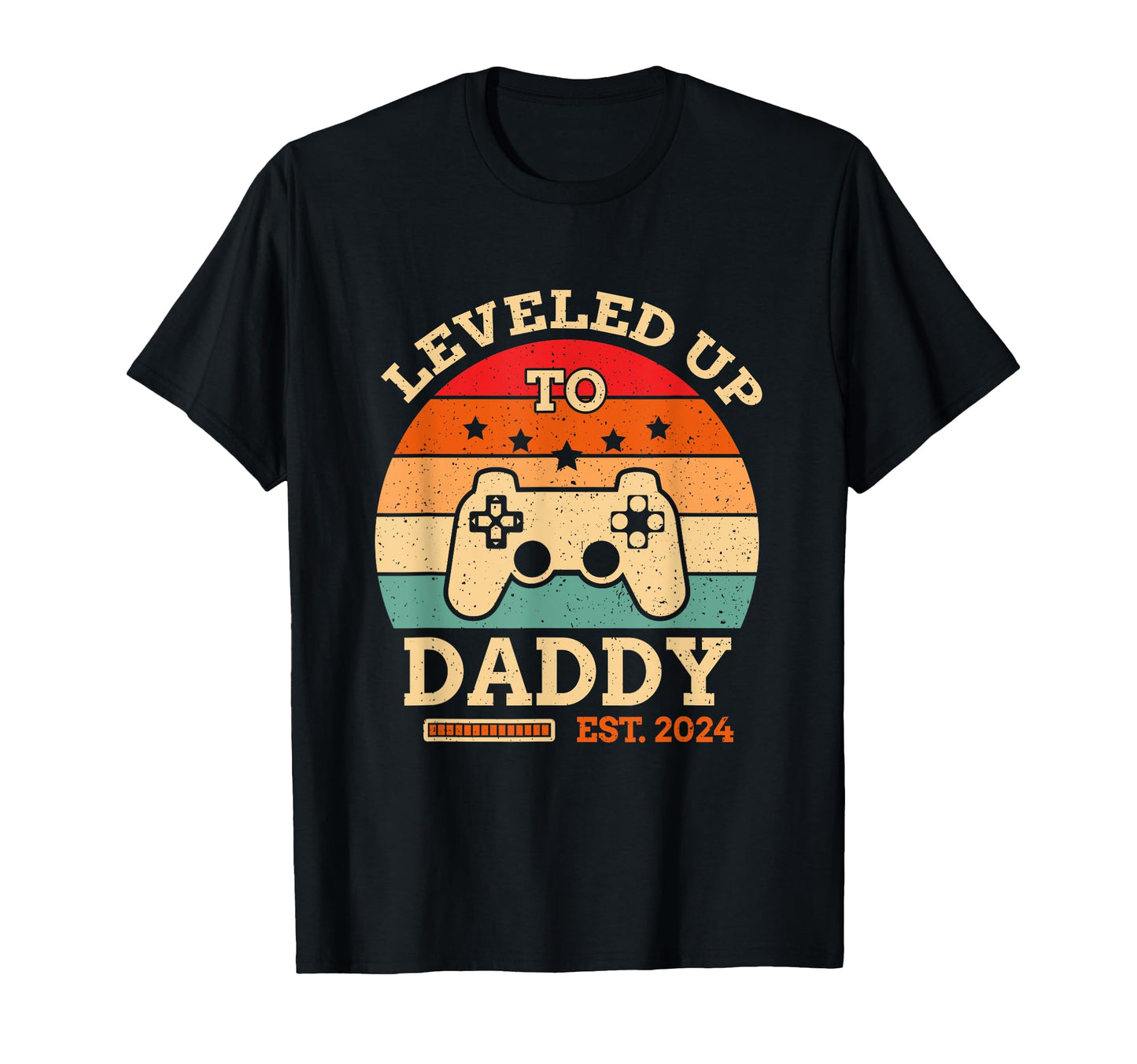 Level Up To Daddy 2024 Become Gaming Dad T-Shirt - Graphic Print Men Women - T-Shirt, Sweatshirt, Hoodie