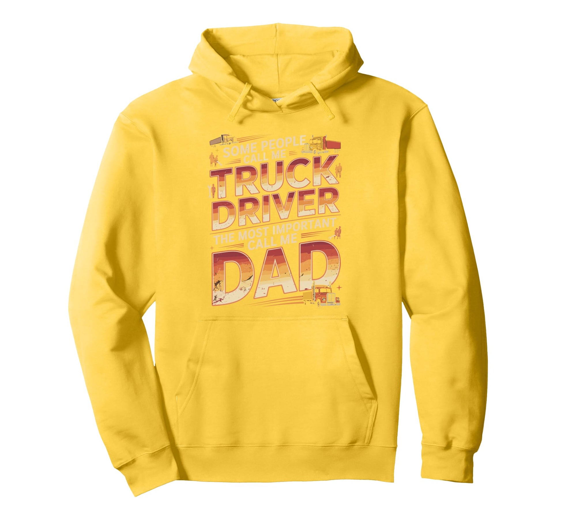 Truck Driver Dad Proud Father Hoodie - Aesthetic Graphic Unisex - T-Shirt, Sweatshirt, Hoodie