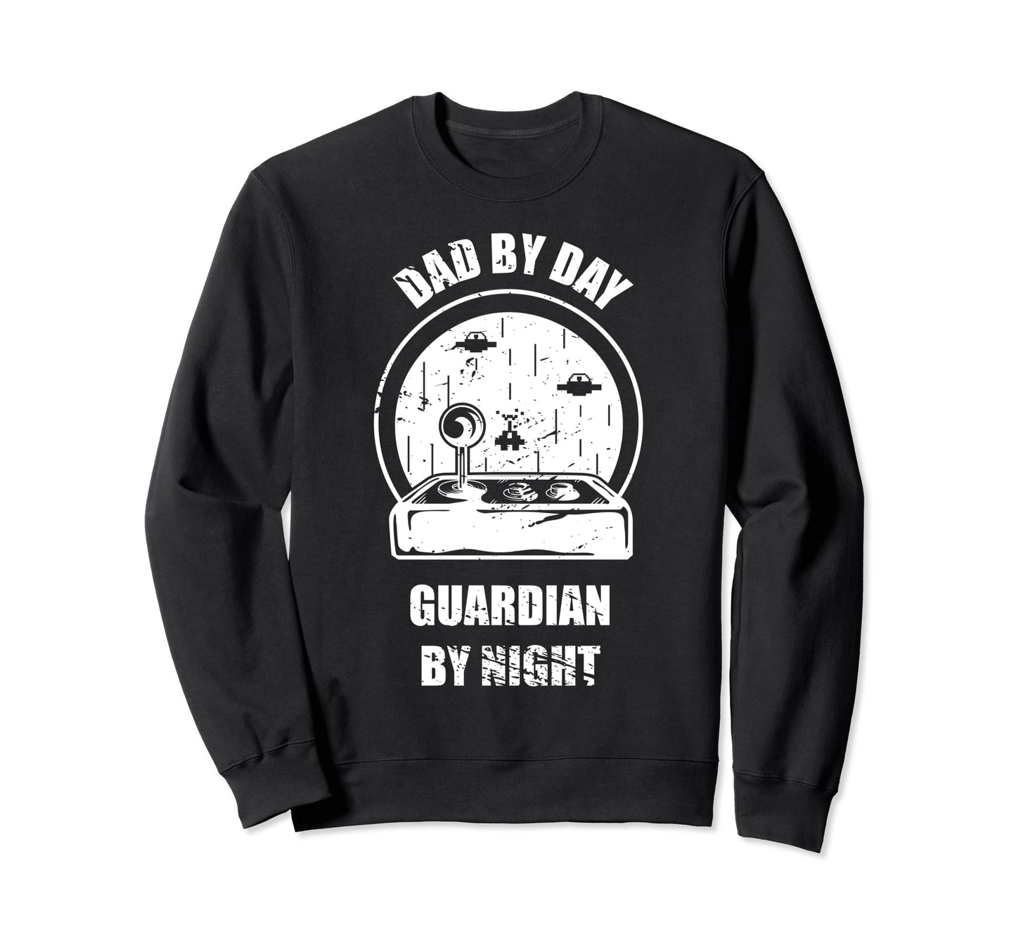 Gamer Dad Dad Day Guardian Night Sweatshirt - Novelty Apparel for Adults - T-Shirt, Sweatshirt, Hoodie