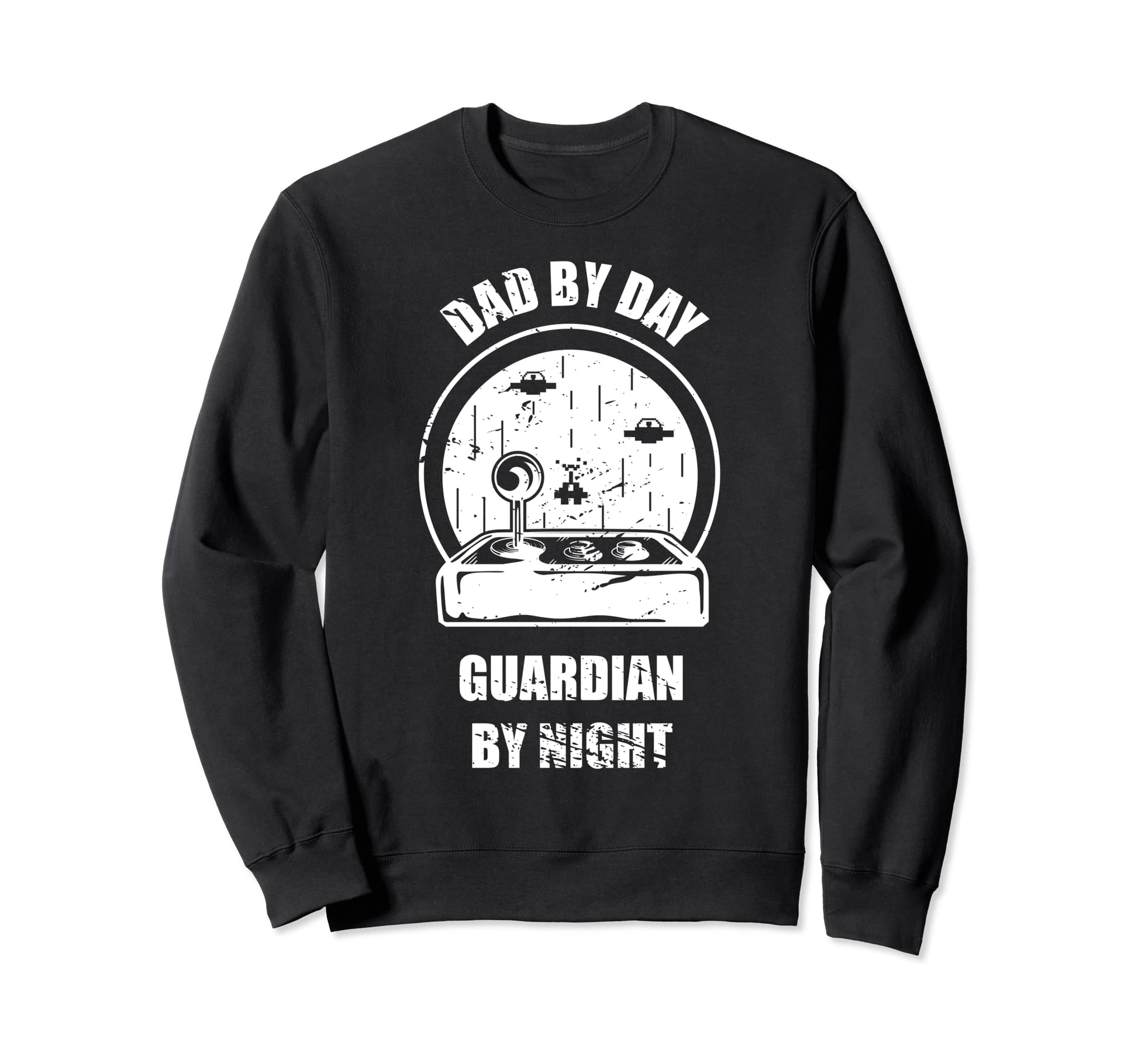 Gamer Dad Dad Day Guardian Night Sweatshirt - Novelty Apparel for Adults - T-Shirt, Sweatshirt, Hoodie
