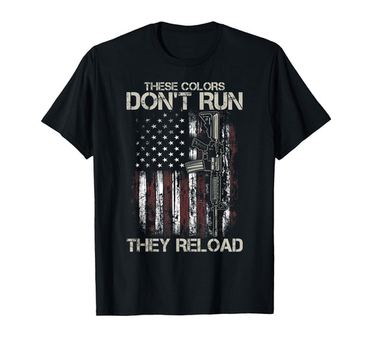 Ar 15 Gun American Flag Colors T-Shirt - Casual Everyday Wear Men Women - T-Shirt, Sweatshirt, Hoodie