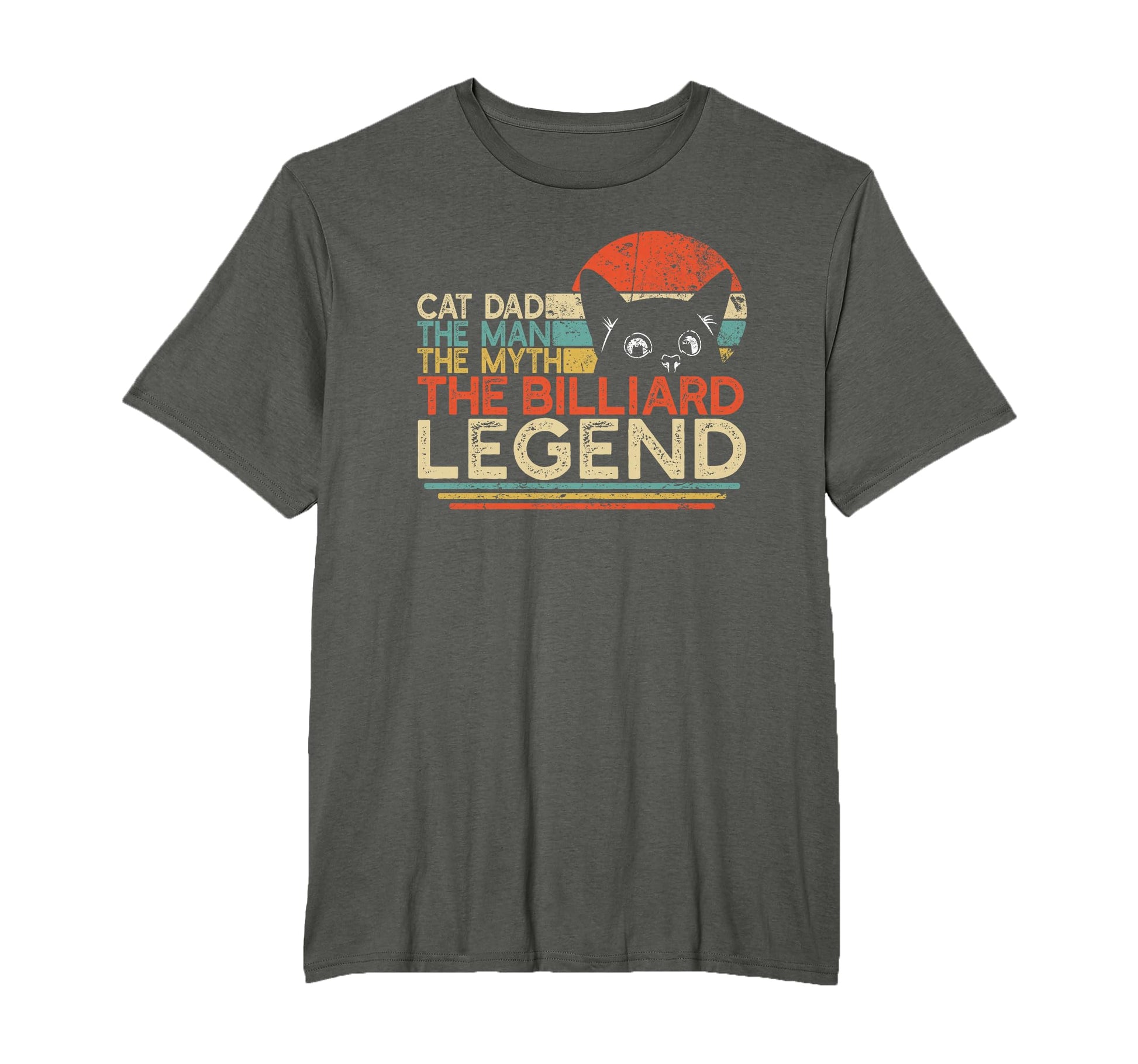 Pool Player Cat Dad Myth Billiard T-Shirt - Fun Novelty Design for Adults - T-Shirt, Sweatshirt, Hoodie