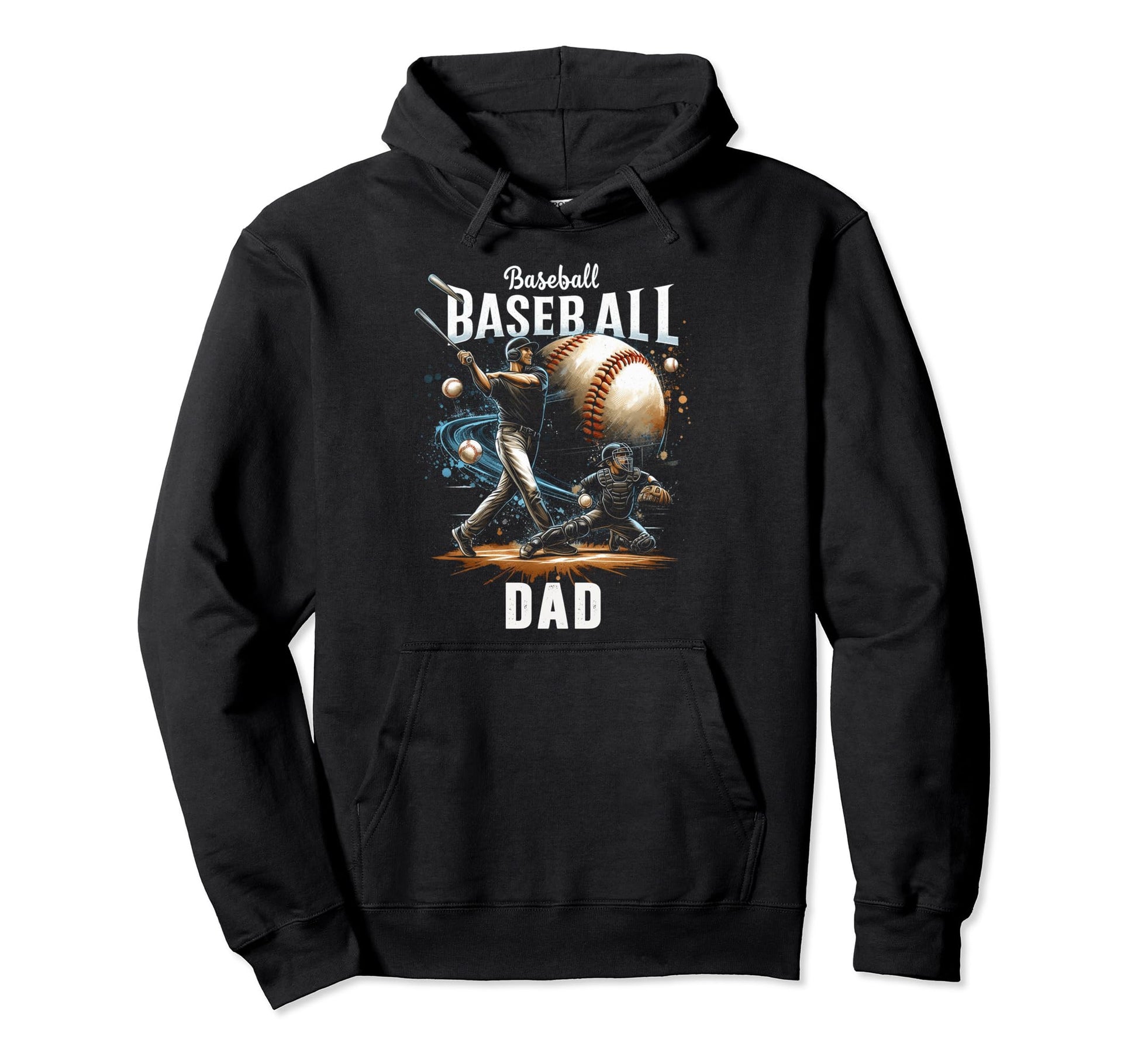 Baseball Dad Fathers Day Hoodie - Graphic Print Unisex - T-Shirt, Sweatshirt, Hoodie