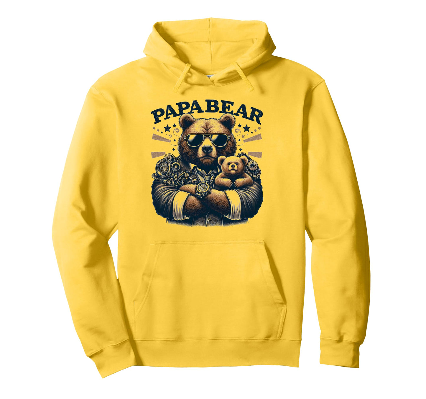 Papa Bear Funny Mechanic Bears Animal Hoodie - Aesthetic Graphic Unisex - T-Shirt, Sweatshirt, Hoodie