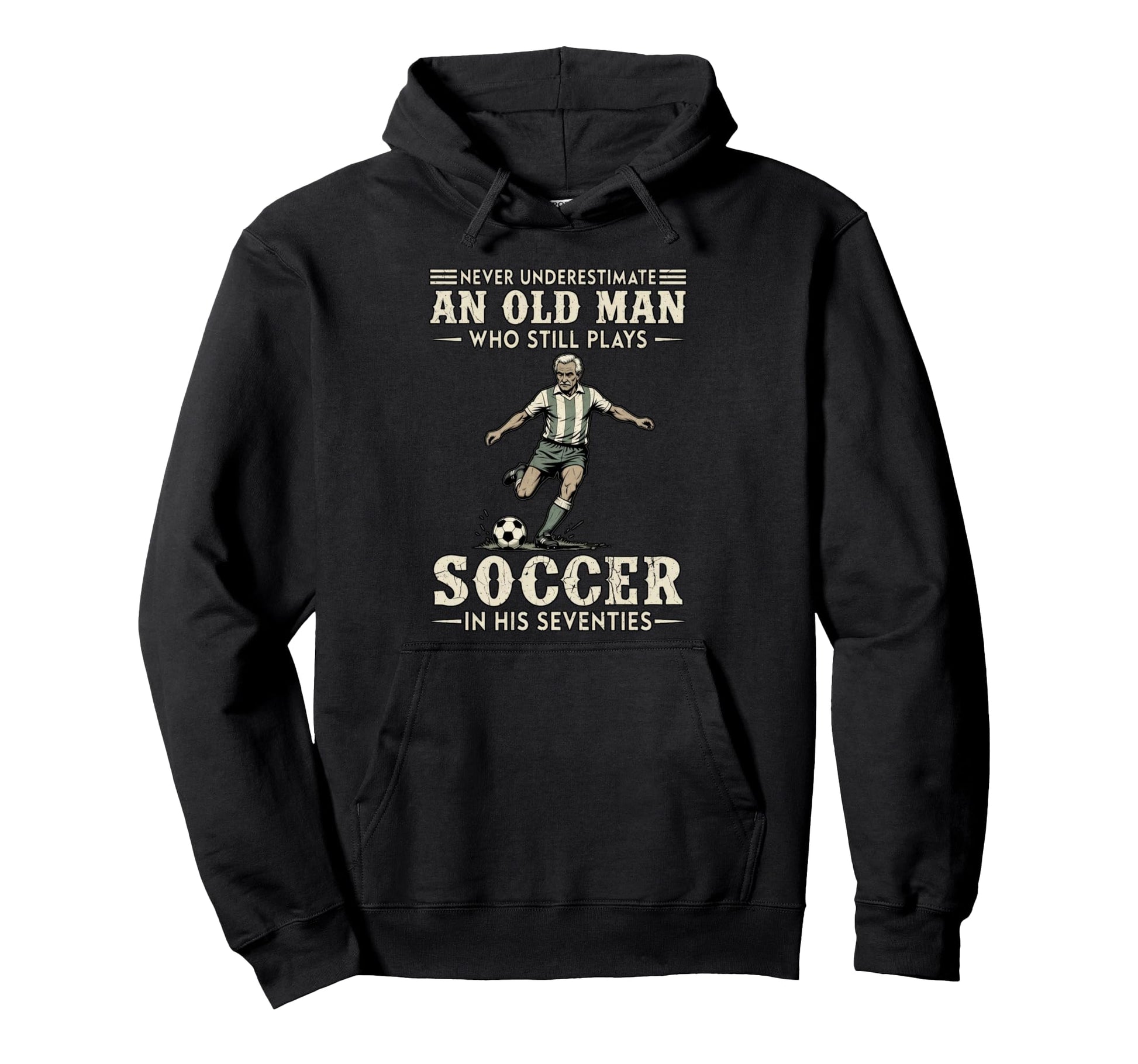 Play Soccer Their Seventies Player Hoodie - Aesthetic Graphic for Adults - T-Shirt, Sweatshirt, Hoodie
