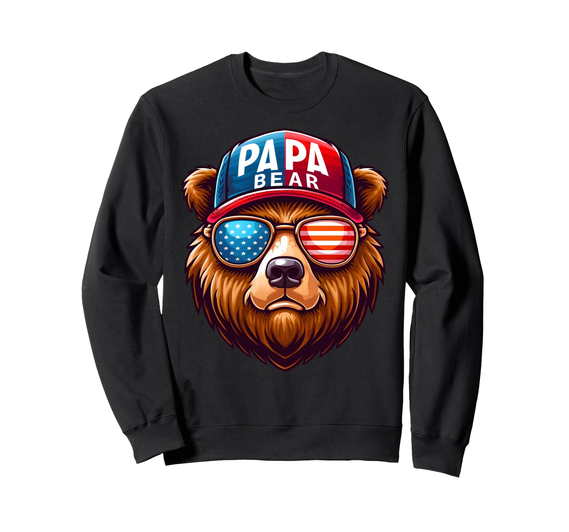 Papa Bear Gifts Funny Birthday Fun Sweatshirt - Custom Art Print Men Women - T-Shirt, Sweatshirt, Hoodie