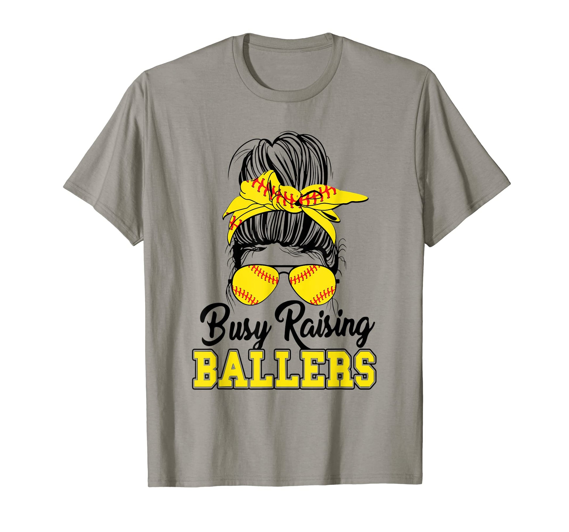 Busy Raising Ballers Softball Mom T-Shirt - Aesthetic Graphic Unisex - T-Shirt, Sweatshirt, Hoodie