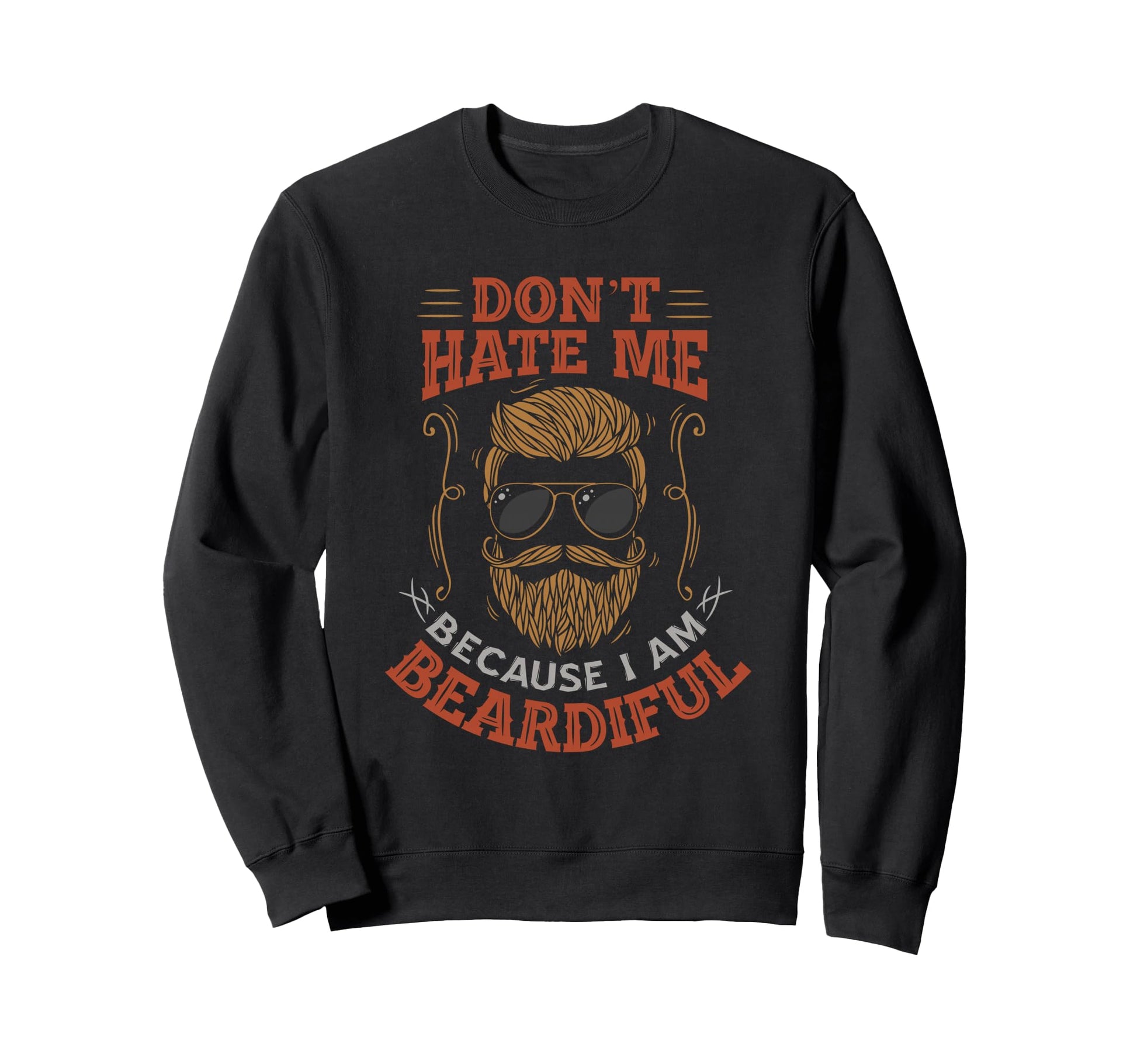 Bearded Daddy Mens Beard Bearded Sweatshirt - Custom Art Print for Adults - T-Shirt, Sweatshirt, Hoodie
