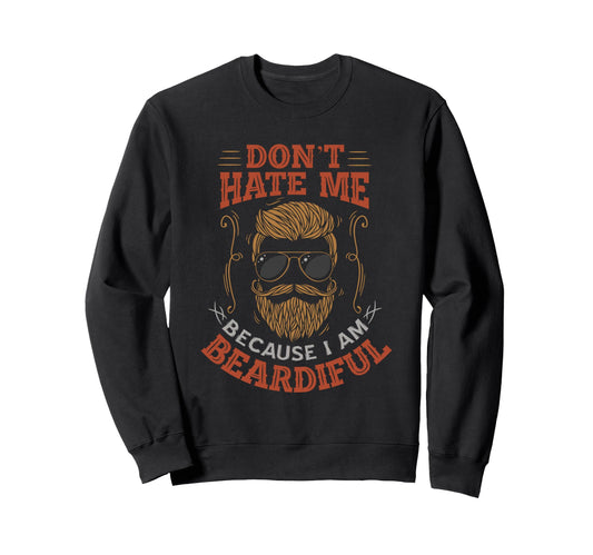 Bearded Daddy Mens Beard Bearded Sweatshirt - Custom Art Print for Adults - T-Shirt, Sweatshirt, Hoodie