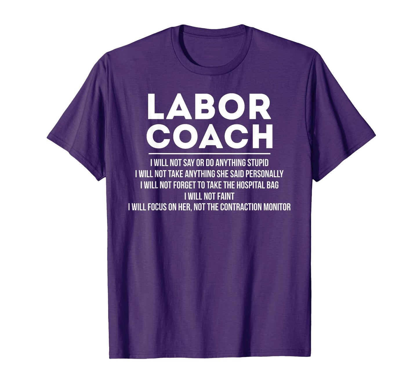Labor Coach Funny Delivery Checklist T-Shirt - Aesthetic Graphic Men Women - T-Shirt, Sweatshirt, Hoodie