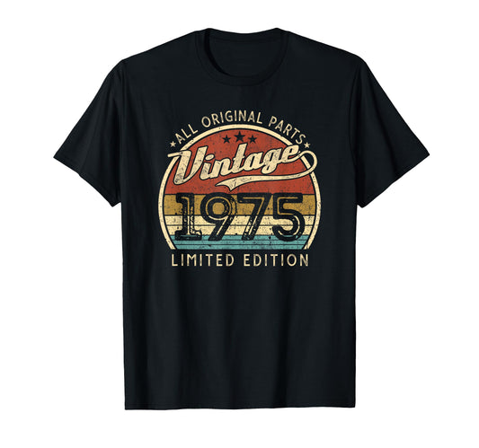 1975 47 Years Old 47Th Birthday T-Shirt - Aesthetic Graphic Unisex - T-Shirt, Sweatshirt, Hoodie