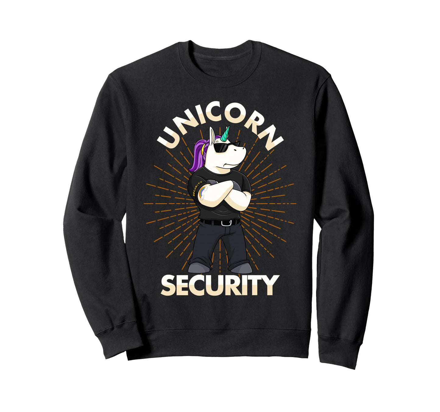 Unicorn Security Birthday Mens Dad Gift Sweatshirt - Trendy Graphic Unisex - T-Shirt, Sweatshirt, Hoodie