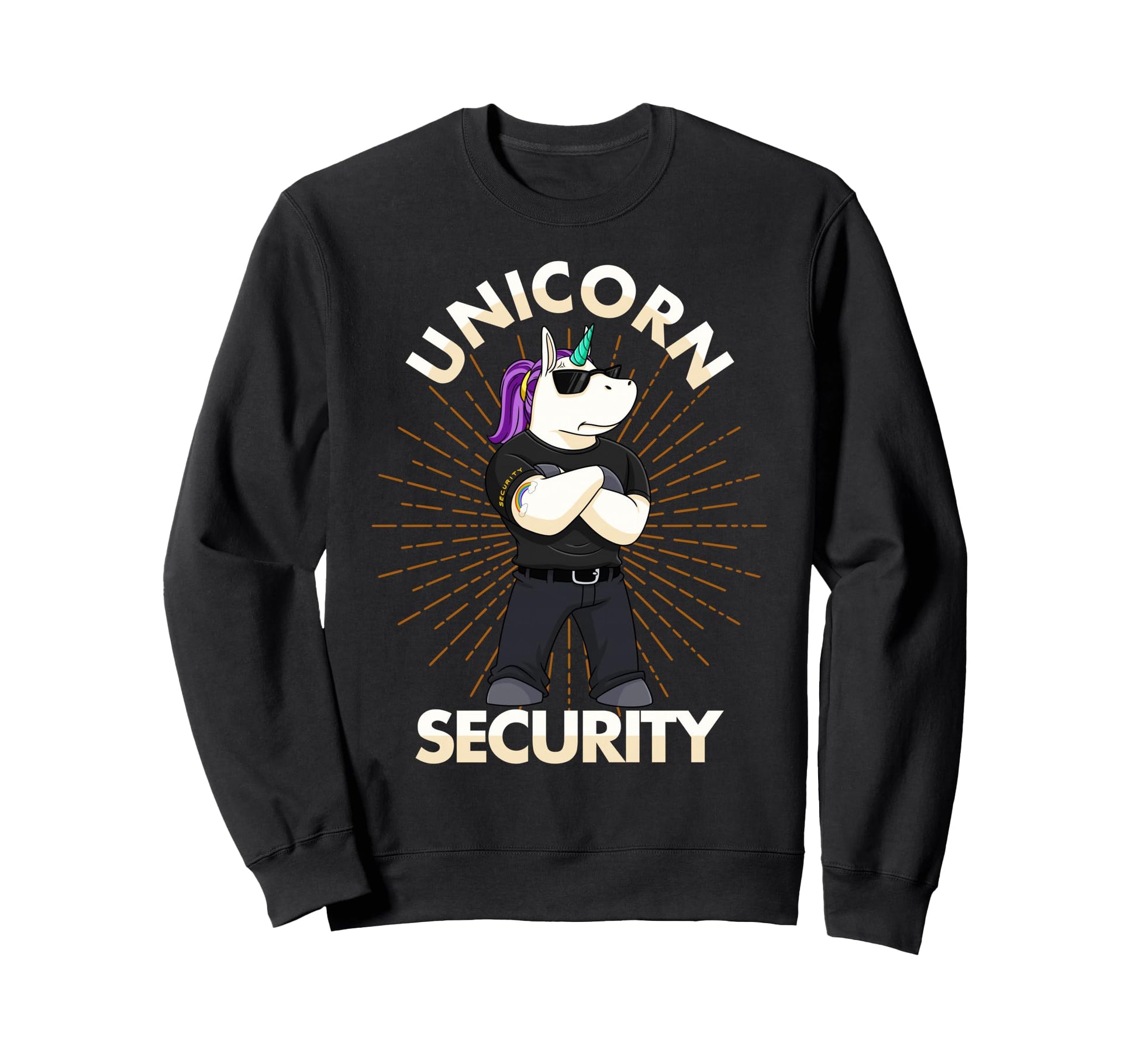 Unicorn Security Birthday Mens Dad Gift Sweatshirt - Trendy Graphic Unisex - T-Shirt, Sweatshirt, Hoodie