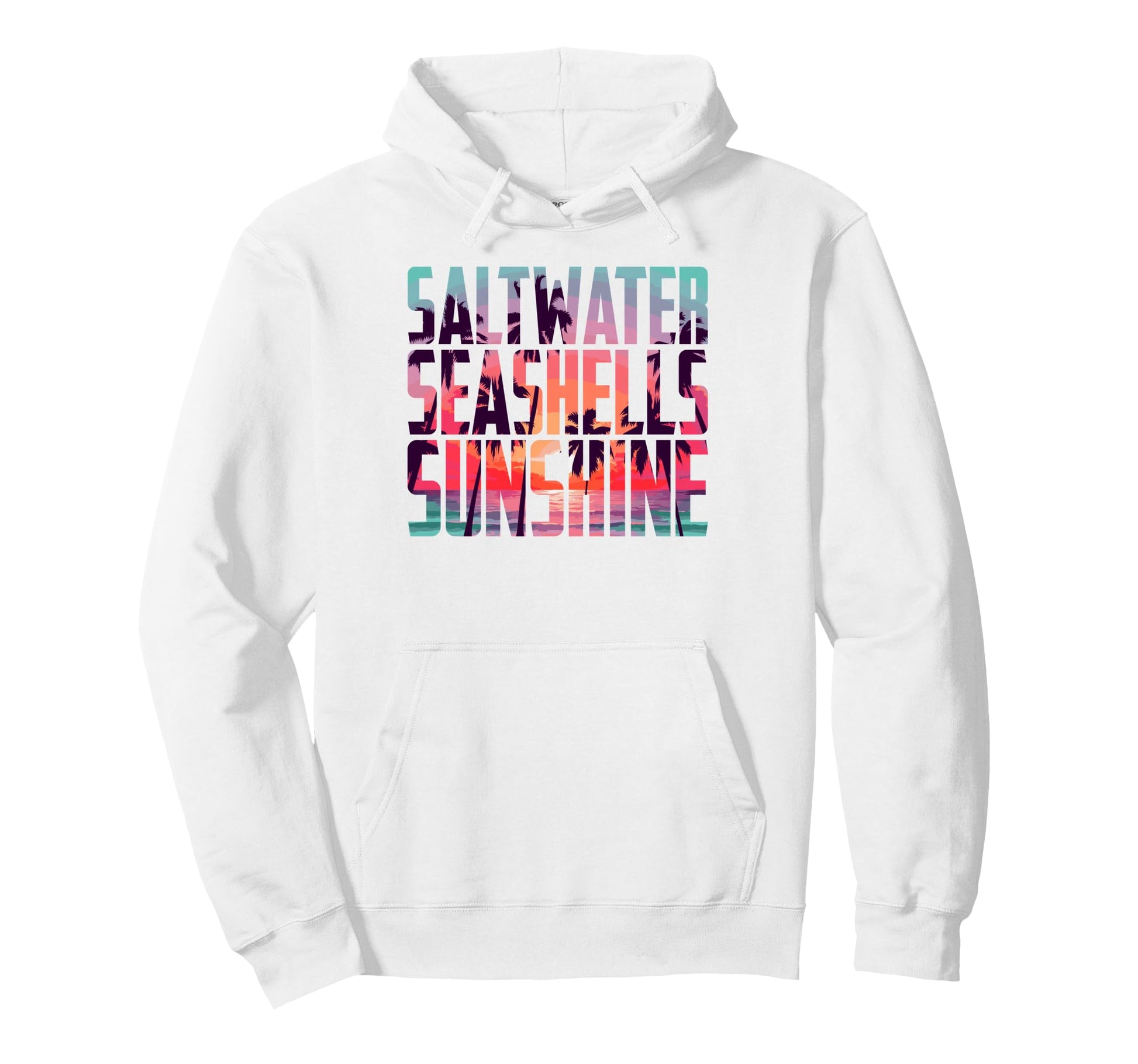 Salt Water Seashells Sunshine Beach Hoodie - Fun Novelty Design Unisex - T-Shirt, Sweatshirt, Hoodie
