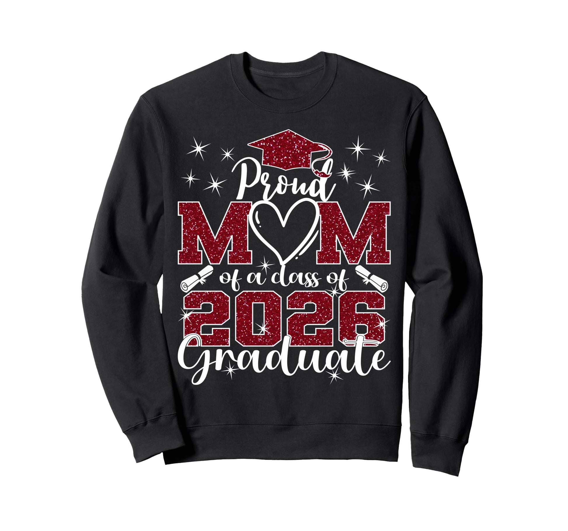 Super Proud Mom 2026 Graduate Sweatshirt - Minimalist Print Men Women - T-Shirt, Sweatshirt, Hoodie