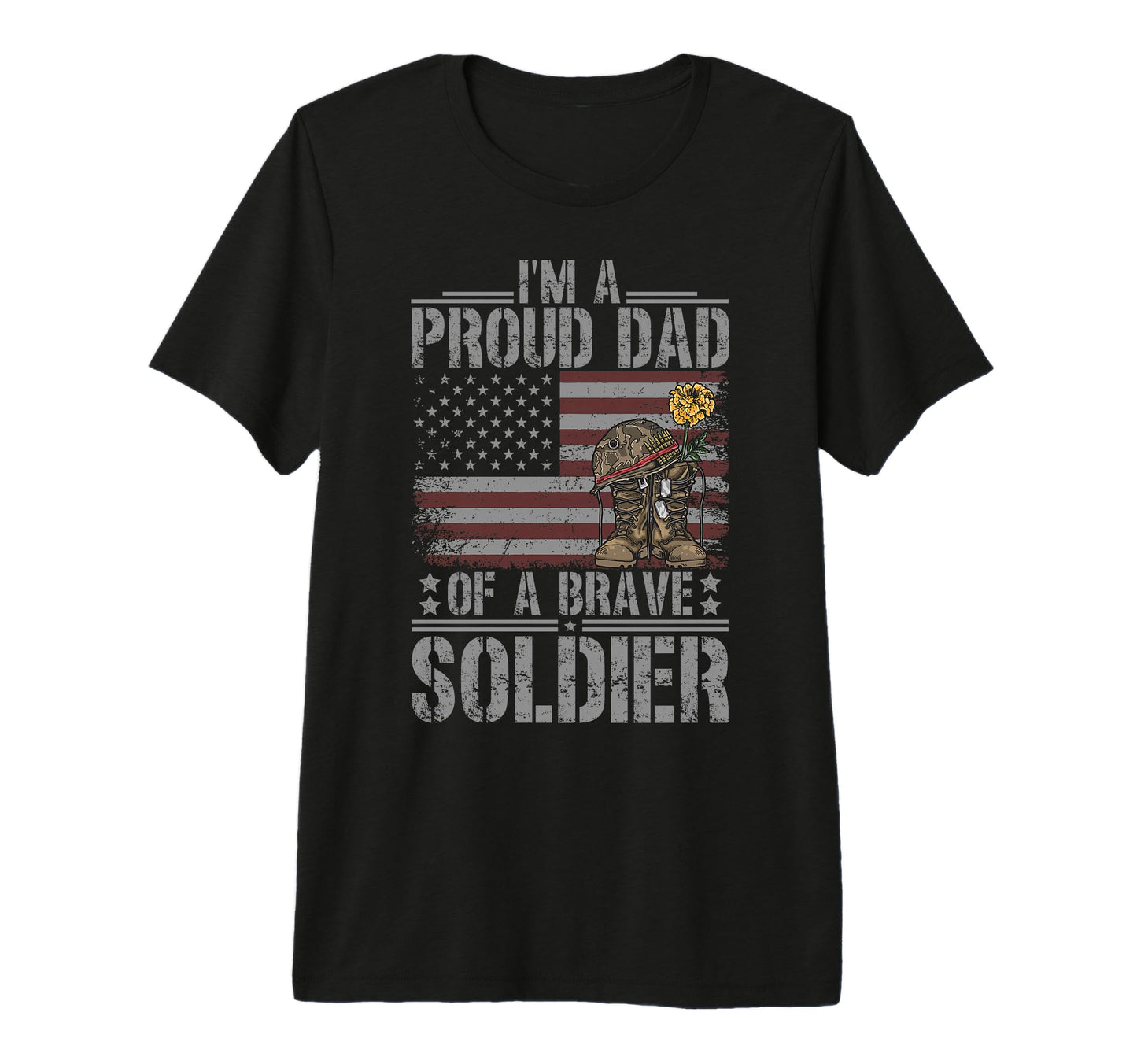 Mens Im Proud Dad Military Dad Us T-Shirt - Casual Everyday Wear Unisex - T-Shirt, Sweatshirt, Hoodie