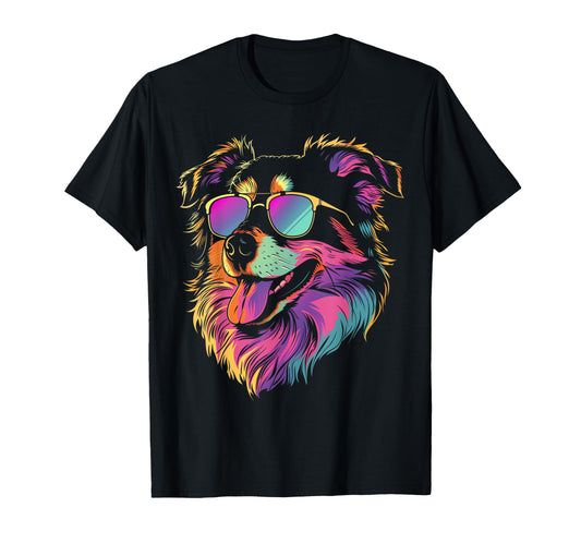 Australian Shepherd Sunglasses Funny T-Shirt - Streetwear Style Men Women - T-Shirt, Sweatshirt, Hoodie