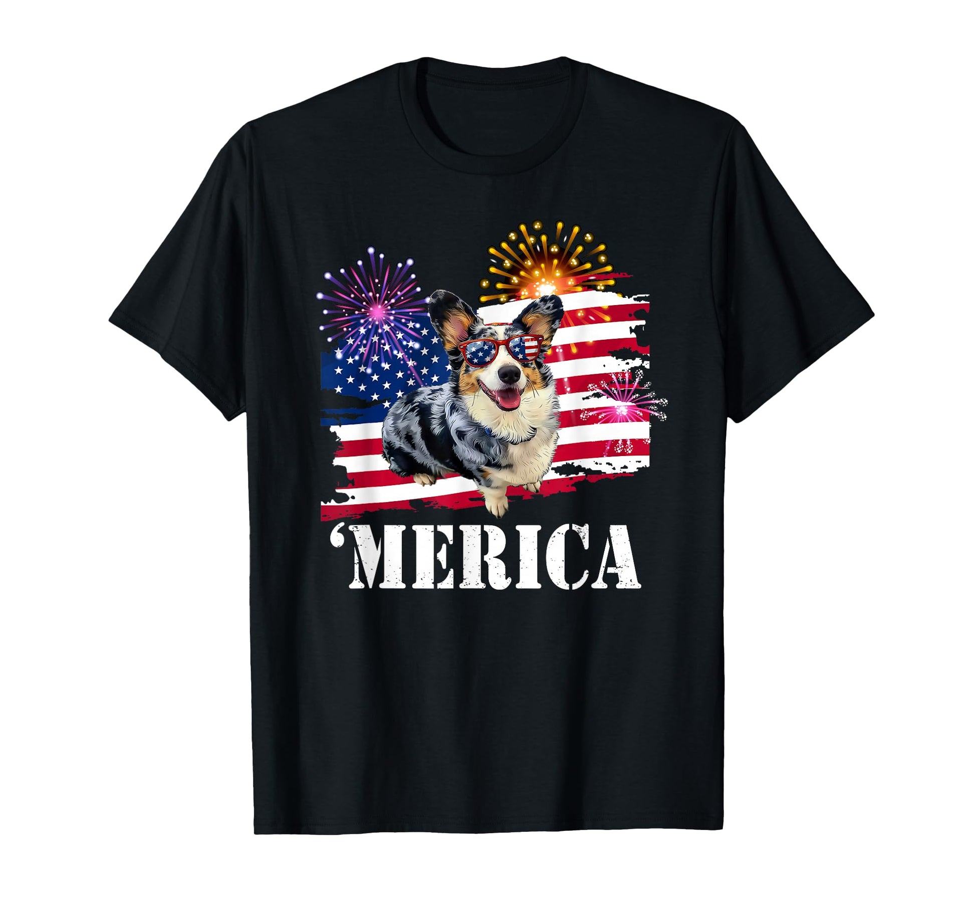 Funny Merica Usa Flag 4Th July T-Shirt - Unique Graphic for Adults - T-Shirt, Sweatshirt, Hoodie