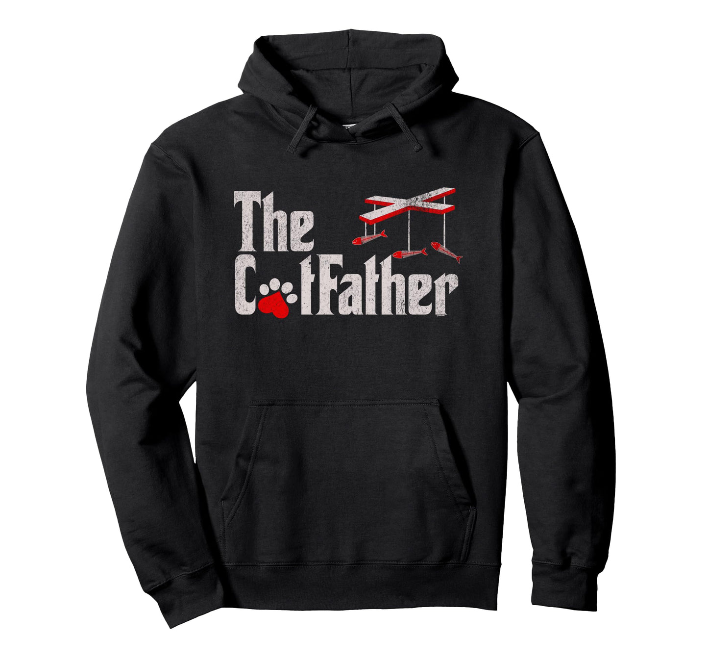 Funny Cat Dad Parody Cat Father Feline Hoodie - Trendy Graphic for Adults - T-Shirt, Sweatshirt, Hoodie