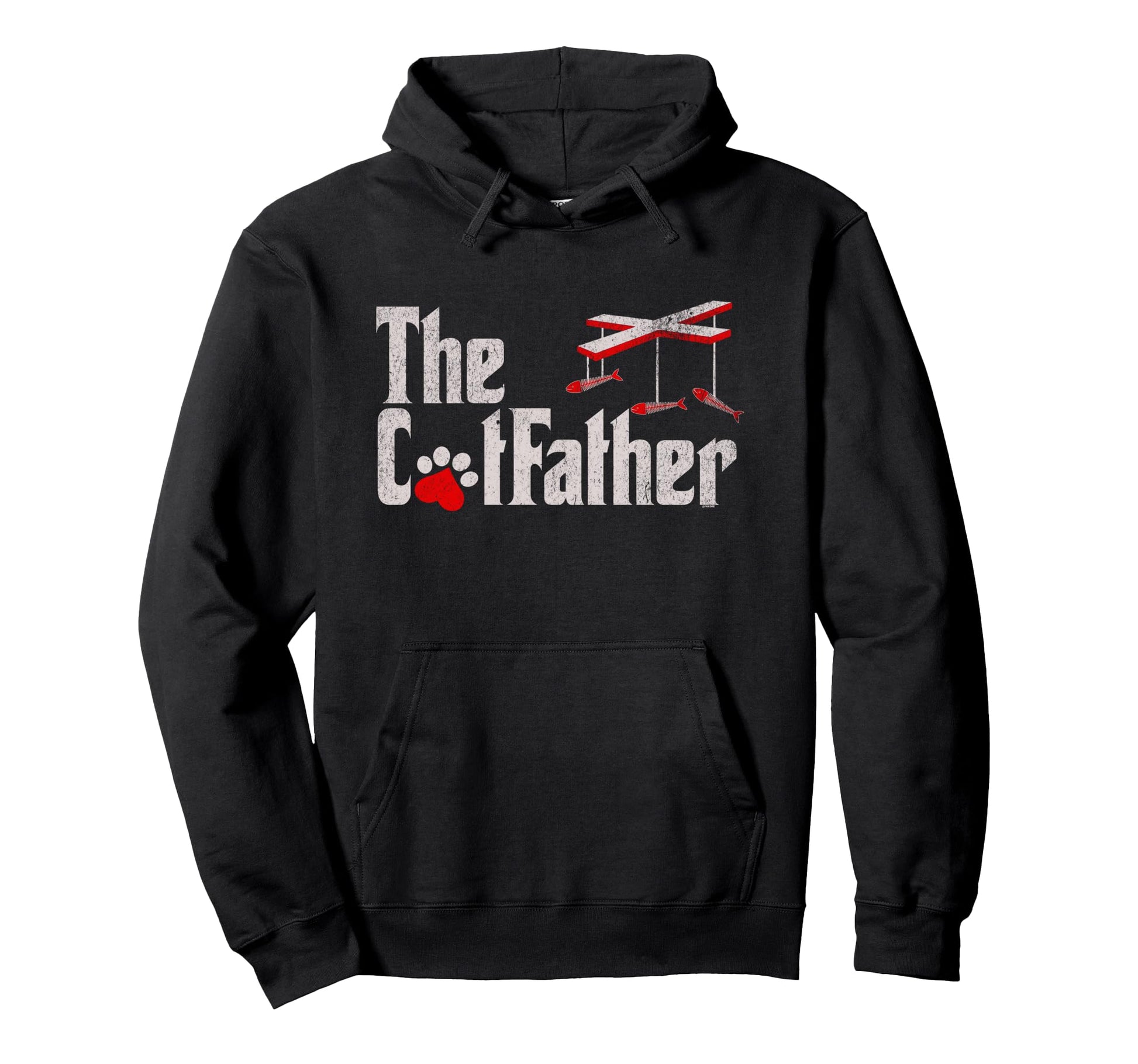 Funny Cat Dad Parody Cat Father Feline Hoodie - Trendy Graphic for Adults - T-Shirt, Sweatshirt, Hoodie
