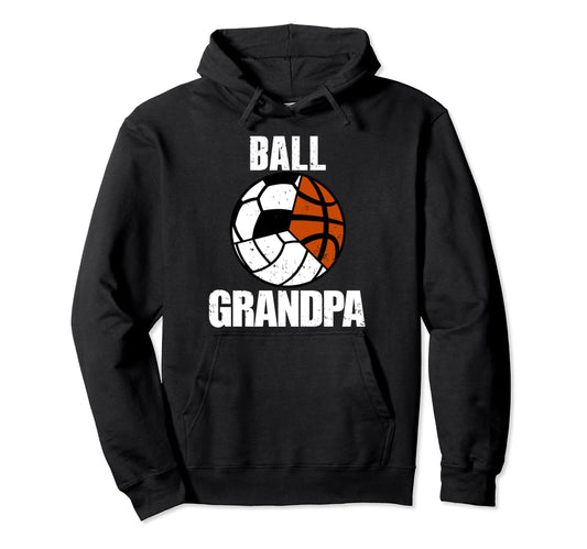 Ball Grandpa Funny Volleyball Soccer Hoodie - Graphic Print for Adults - T-Shirt, Sweatshirt, Hoodie