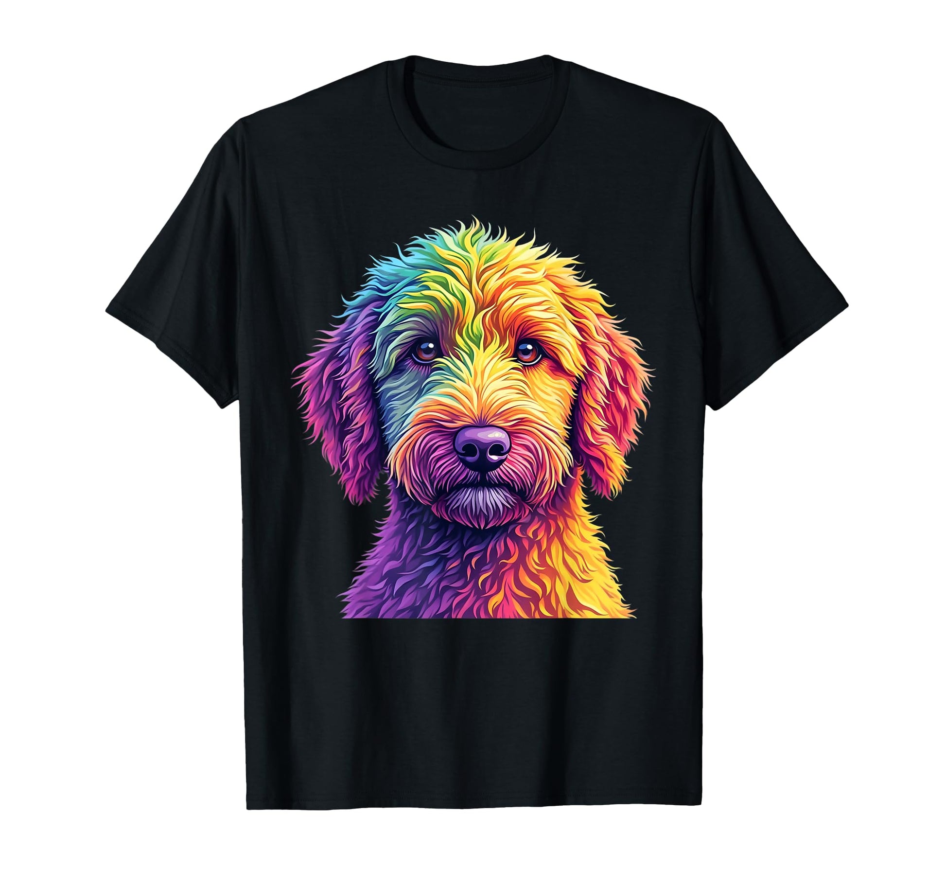 Golden Doodle Dog Colorful Goldendoodle T-Shirt - Unique Graphic Men Women - T-Shirt, Sweatshirt, Hoodie