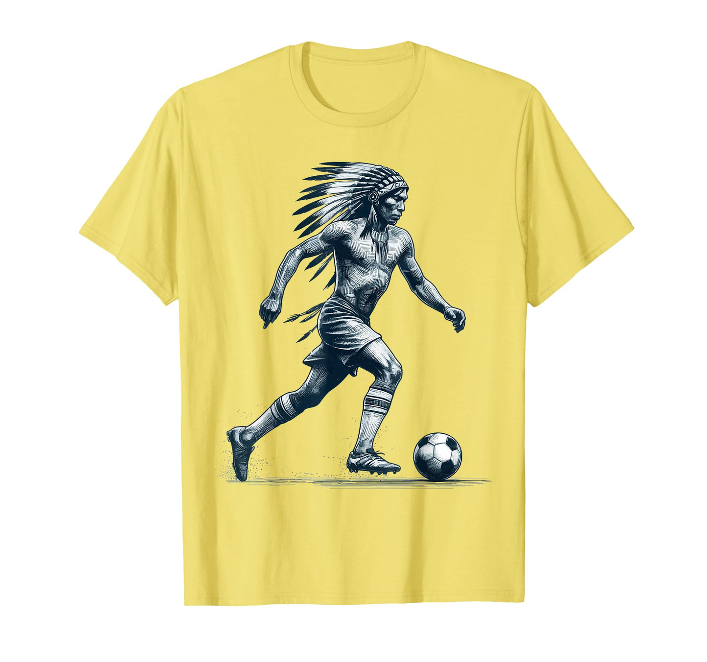 Funny Player Soccer Native American T-Shirt - Graphic Print Men Women - T-Shirt, Sweatshirt, Hoodie