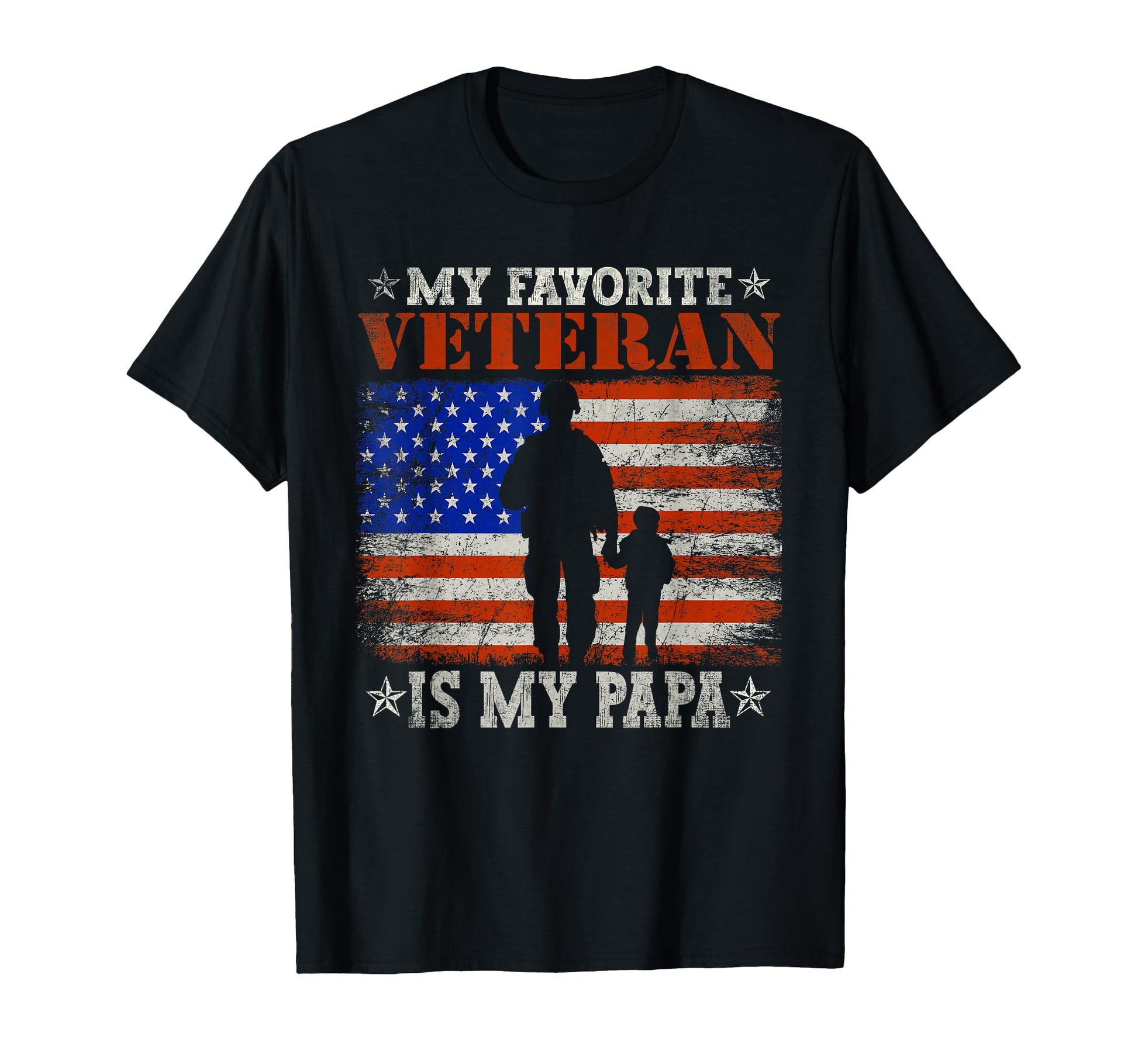 Veteran Military My Favorite Veteran Is My T-Shirt - Unique Graphic Unisex - T-Shirt, Sweatshirt, Hoodie