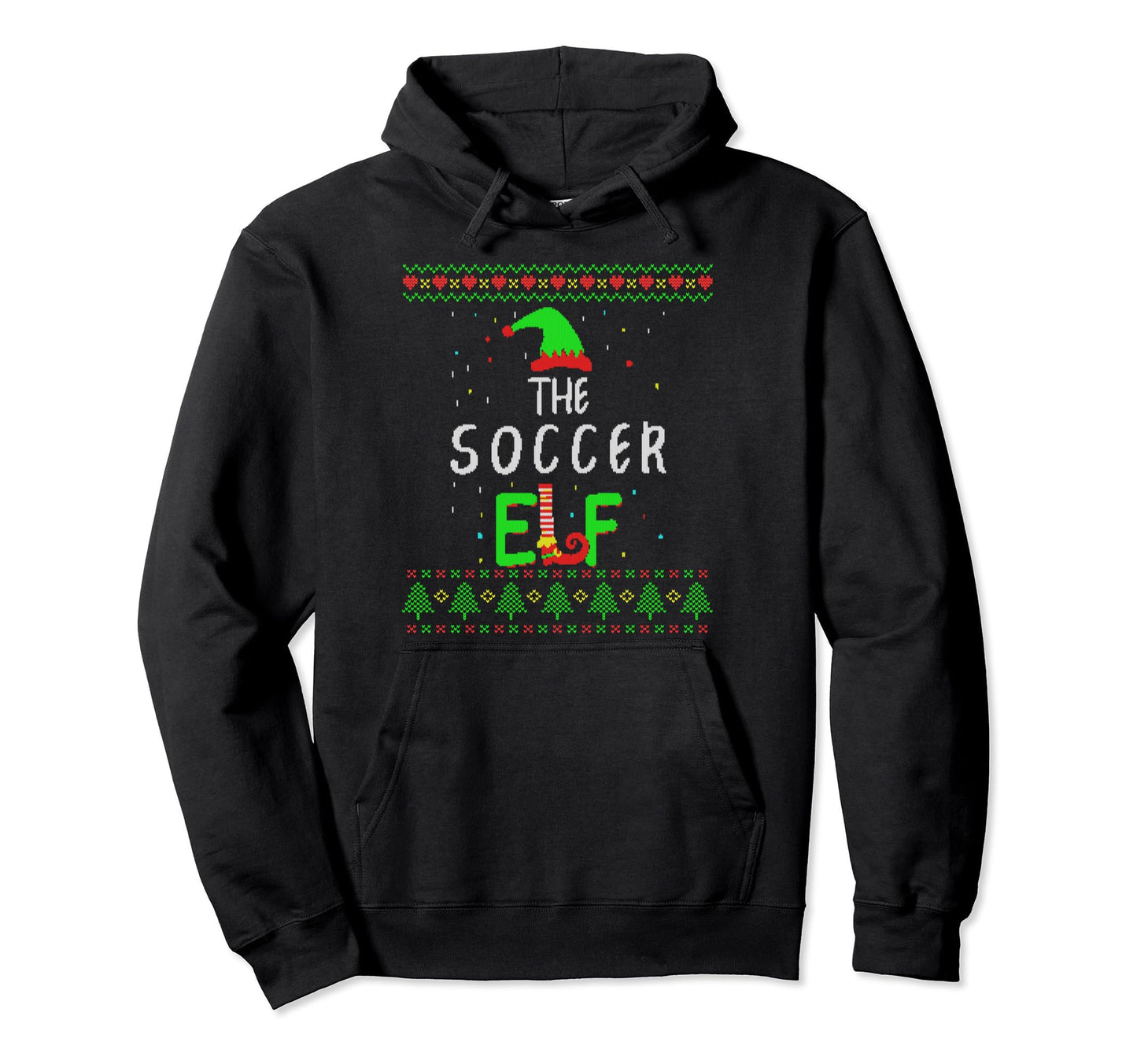 Soccer Elf Family Matching Ugly Pjs Hoodie - Aesthetic Graphic Men Women - T-Shirt, Sweatshirt, Hoodie