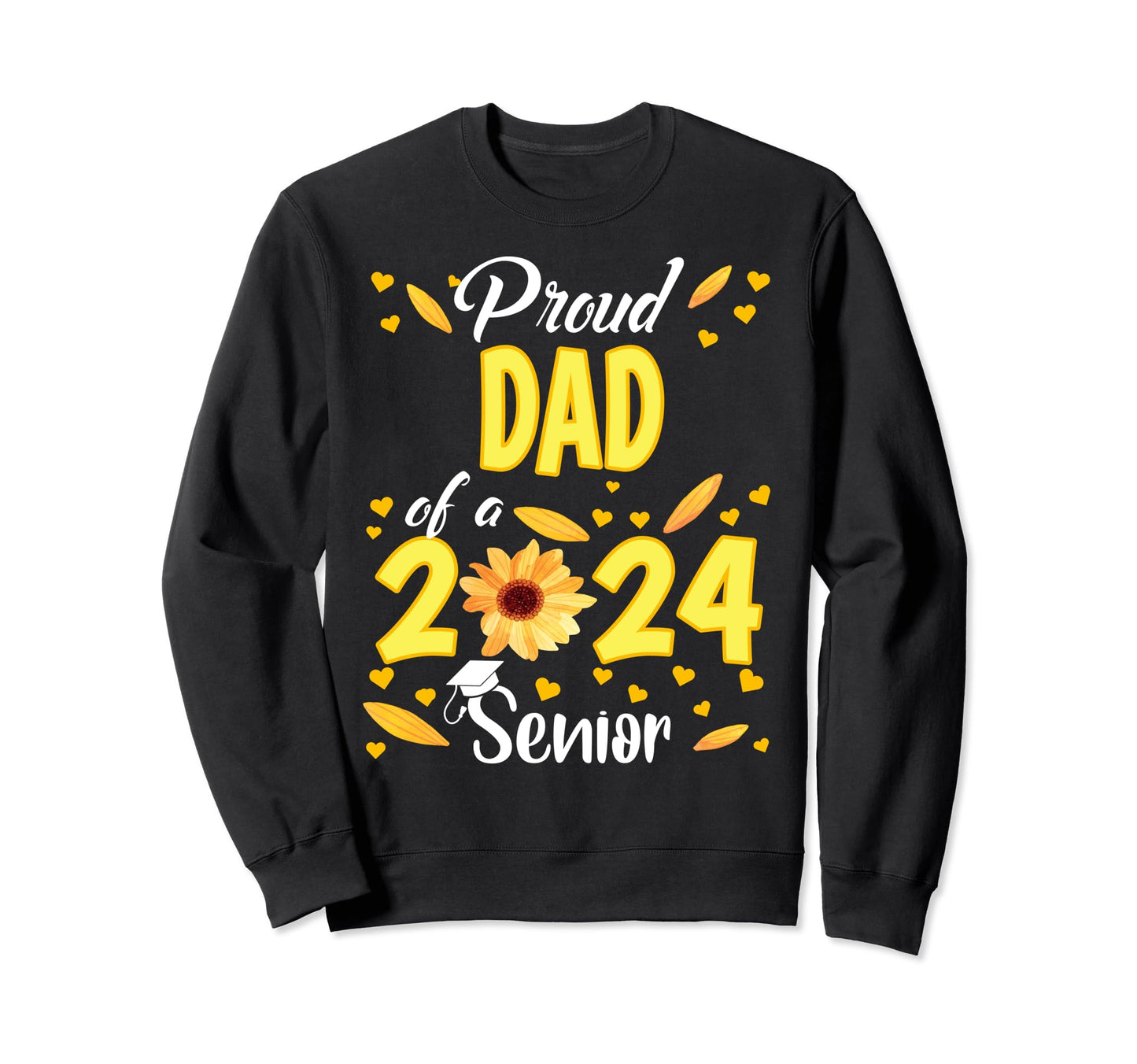 Proud Dad Class 2024 Graduate Sweatshirt - Minimalist Print for Adults - T-Shirt, Sweatshirt, Hoodie