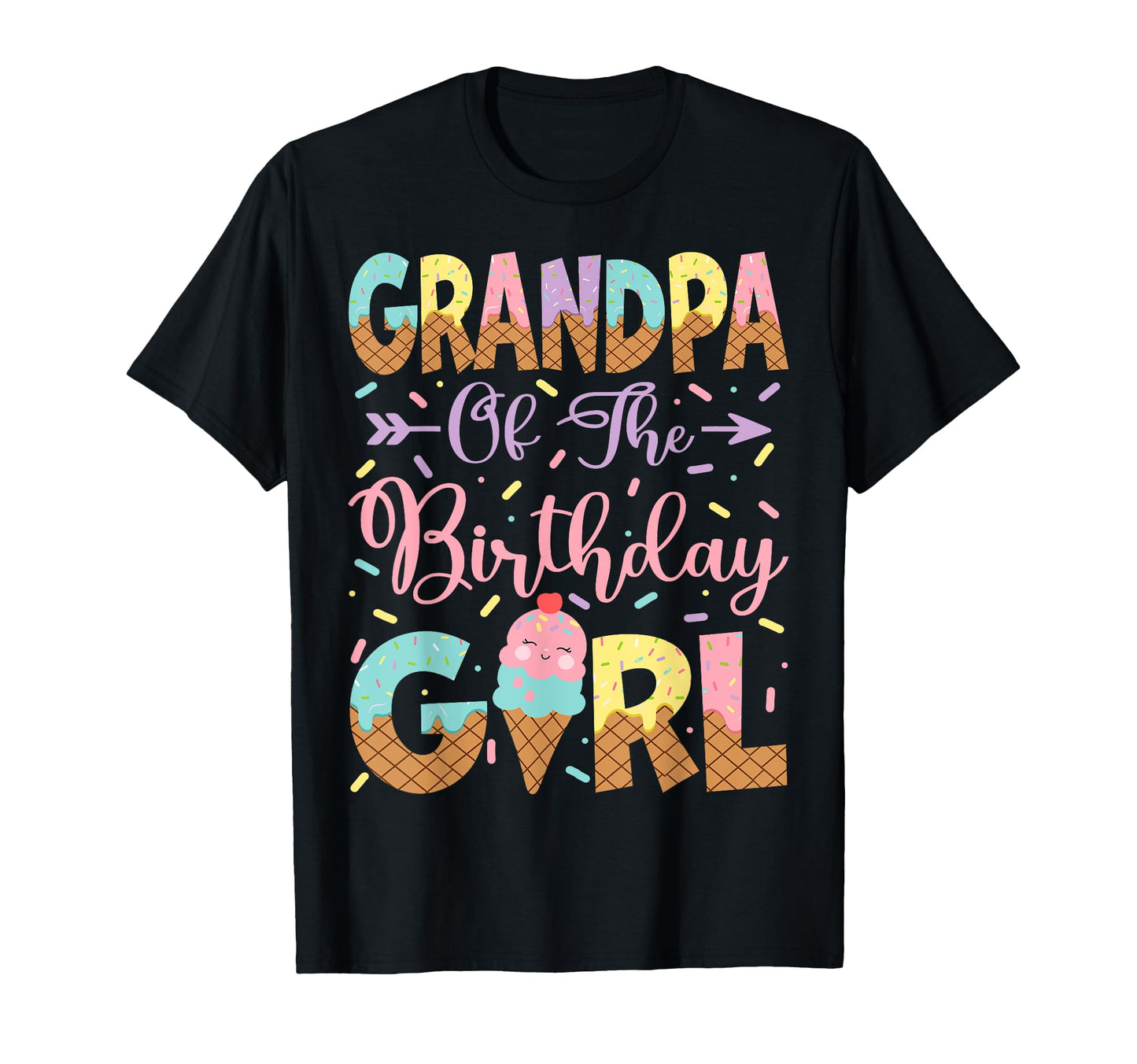 Grandpa Birthday Ice Cream Lover T-Shirt - Aesthetic Graphic Men Women - T-Shirt, Sweatshirt, Hoodie